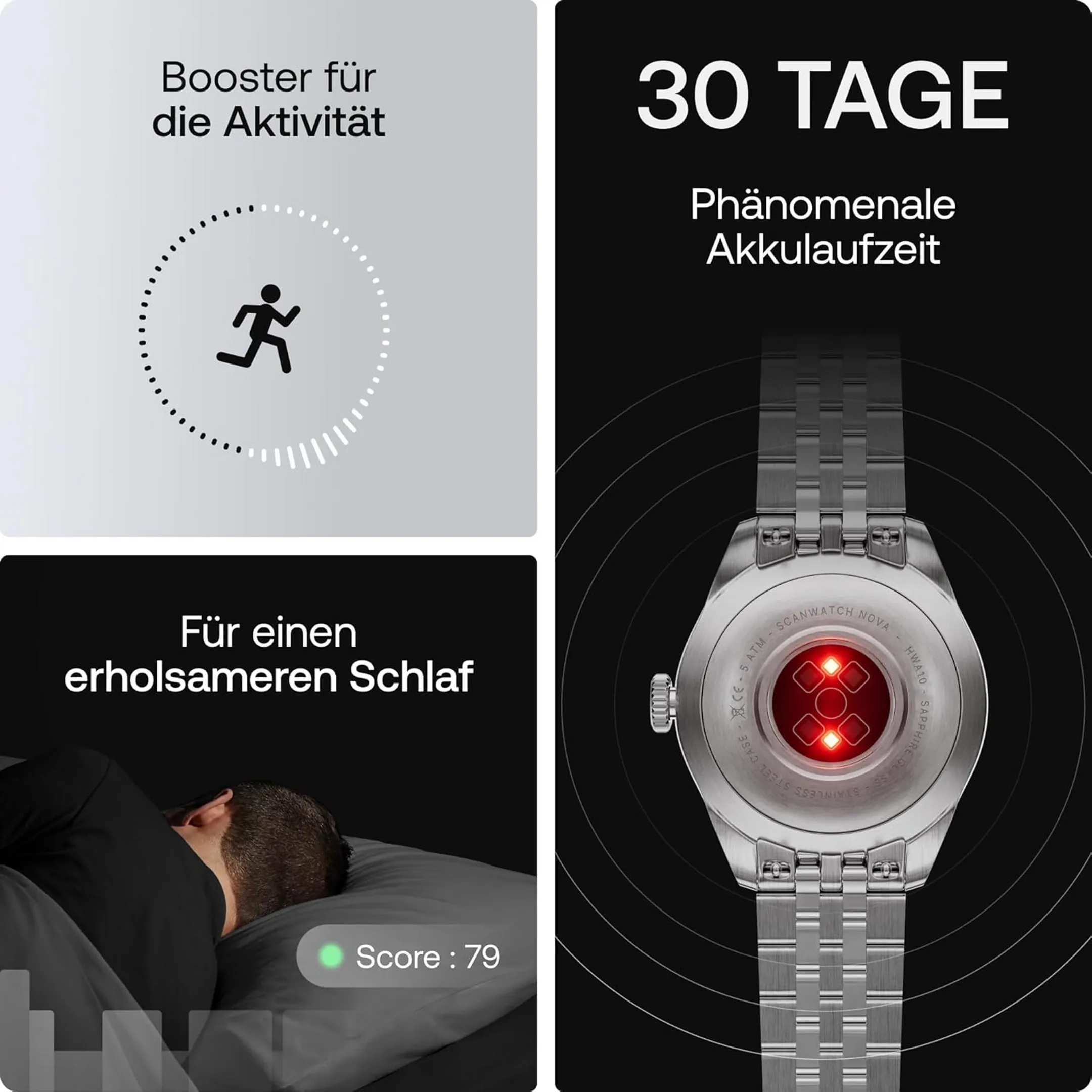 WITHINGS Smartwatch ScanWatch Nova Brilliant Edition - 39mm - Silber image