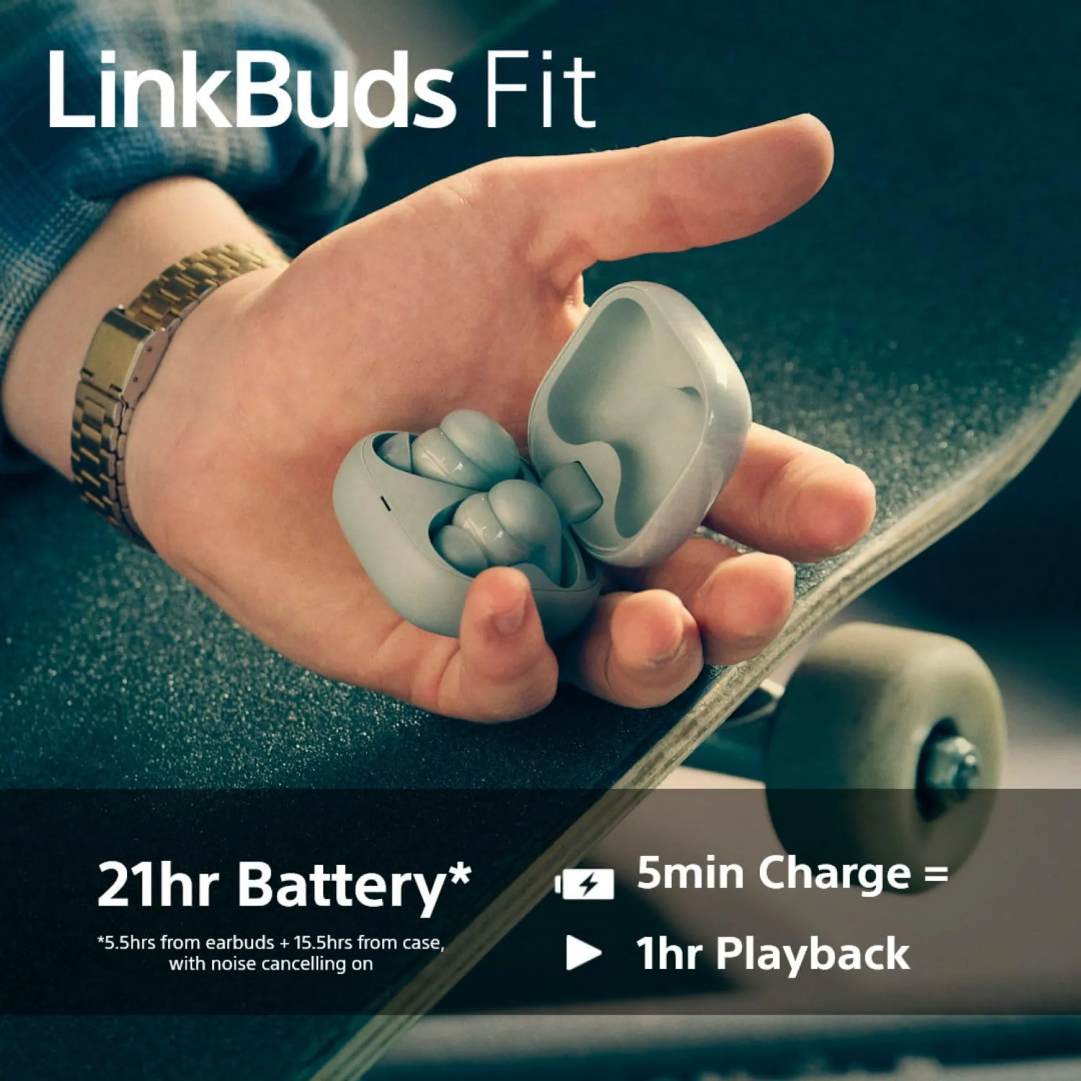 Sony Wireless Headphones LinkBuds Fit WFLS910NB.CE7 - Black image