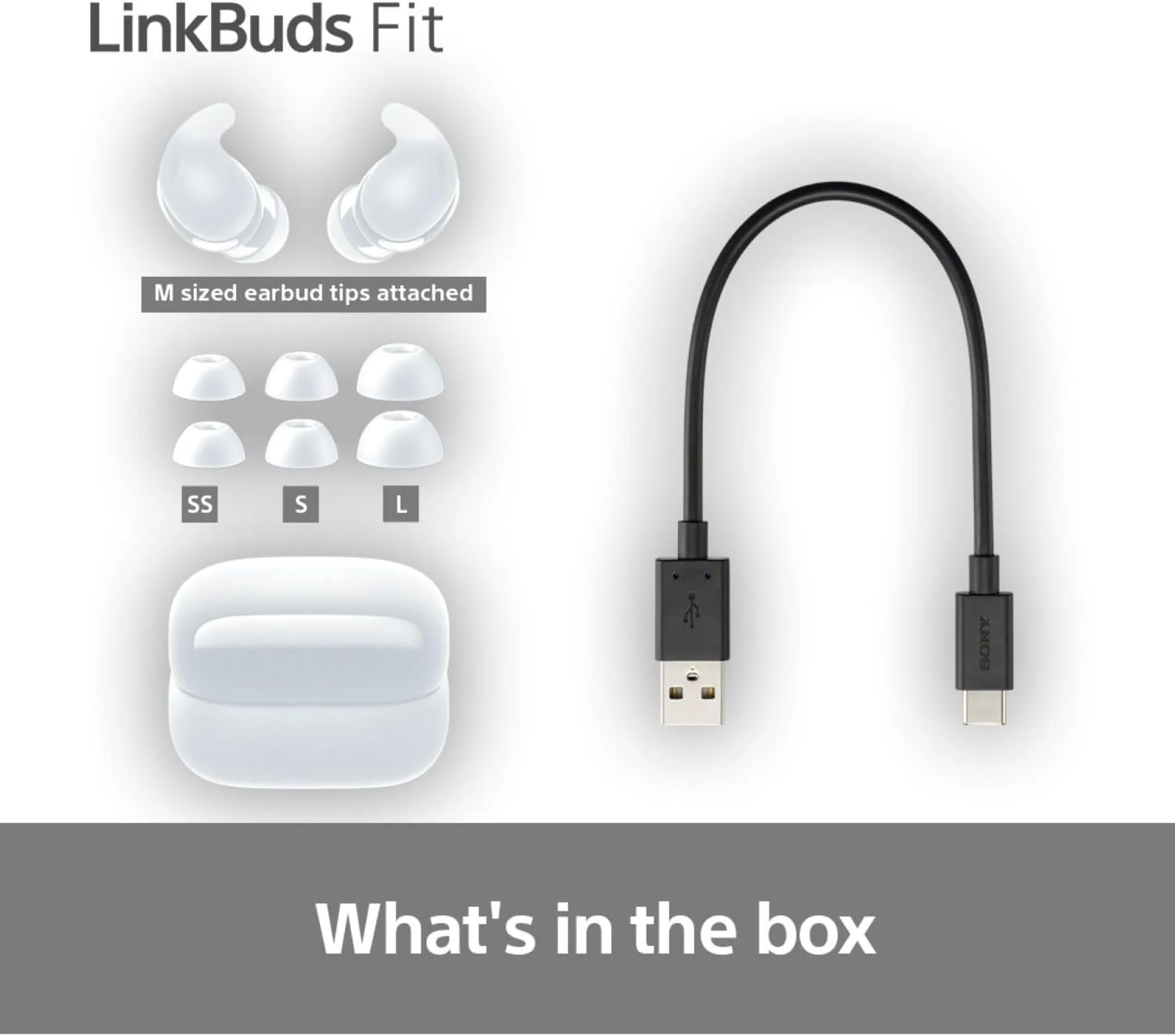 Sony Wireless Headphones LinkBuds Fit WFLS910NW.CE7 - White image