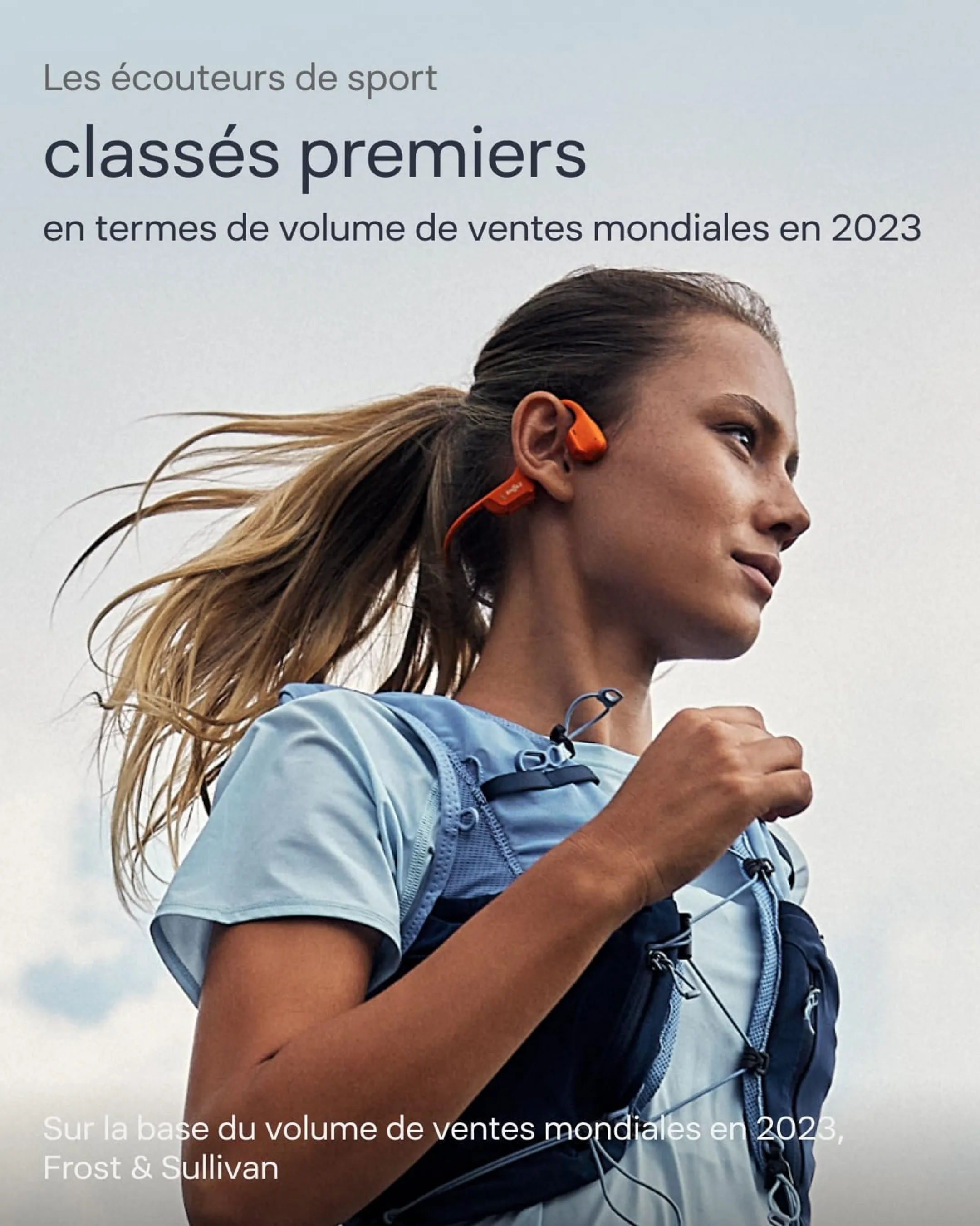 Shokz Ecouteurs sans fil à conduction osseuse OpenRun Pro 2 Mini - Orange image