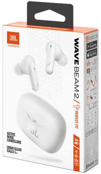 JBL WAVE BEAM 2 ホワイト JBL Wave Beam 2 | True Wireless Noise Cancelling Earbuds