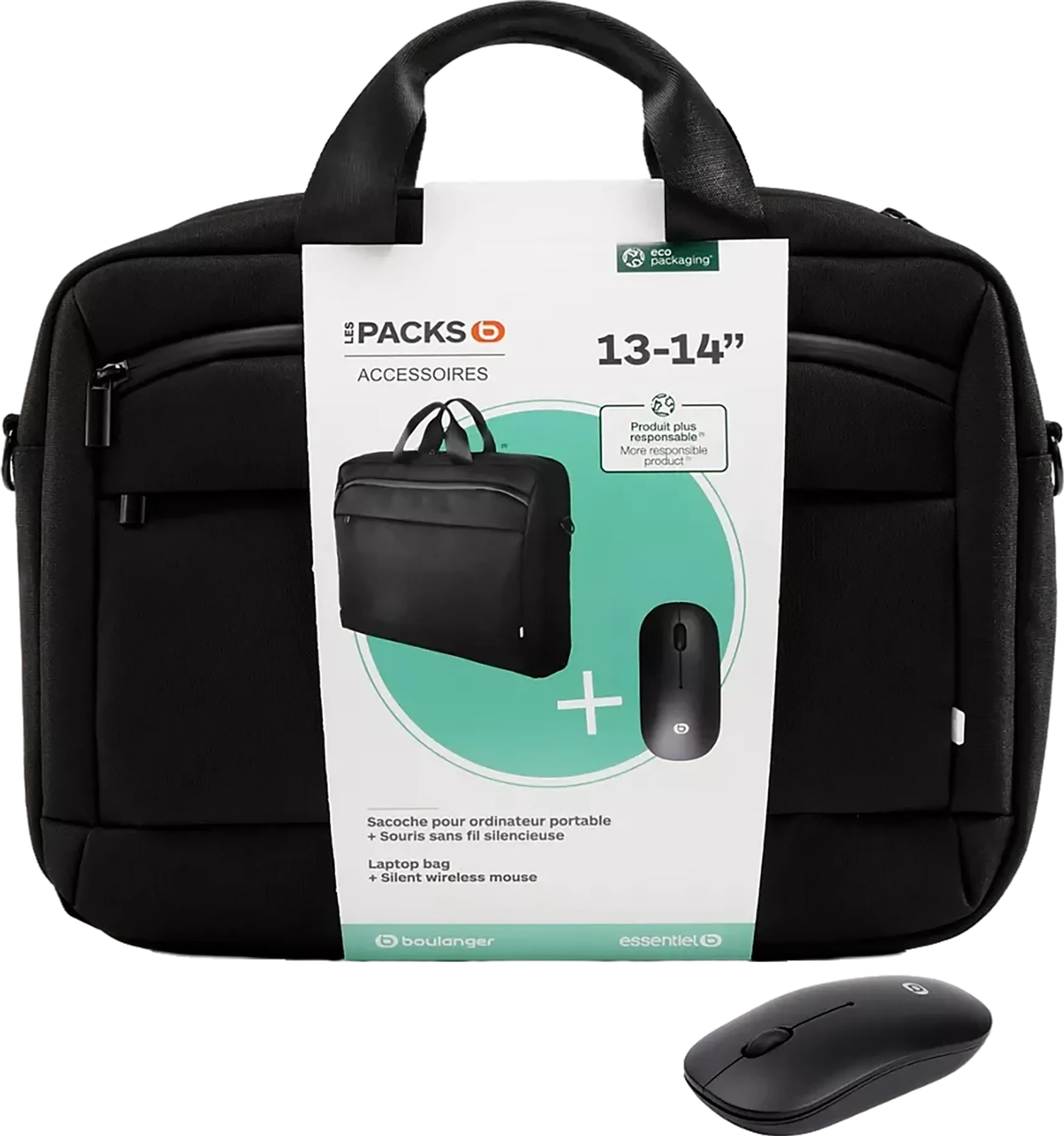 Bundle product Sacoche 13-14'' Urban + Souris sans fil - Noir