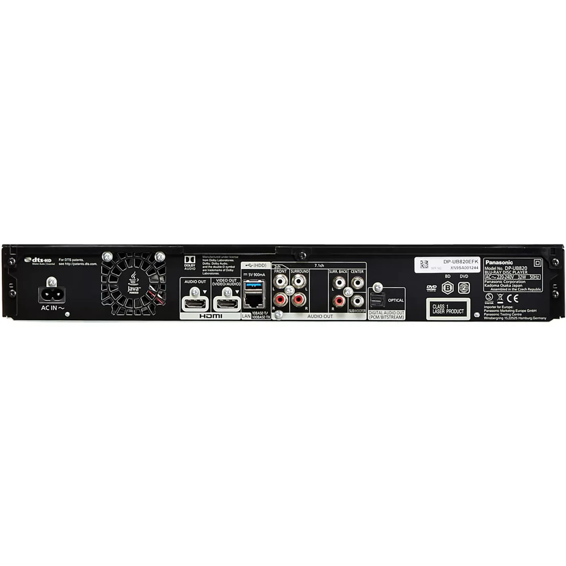 Panasonic Lecteur Blu-Ray 4K DP-UB820EFK - Noir image