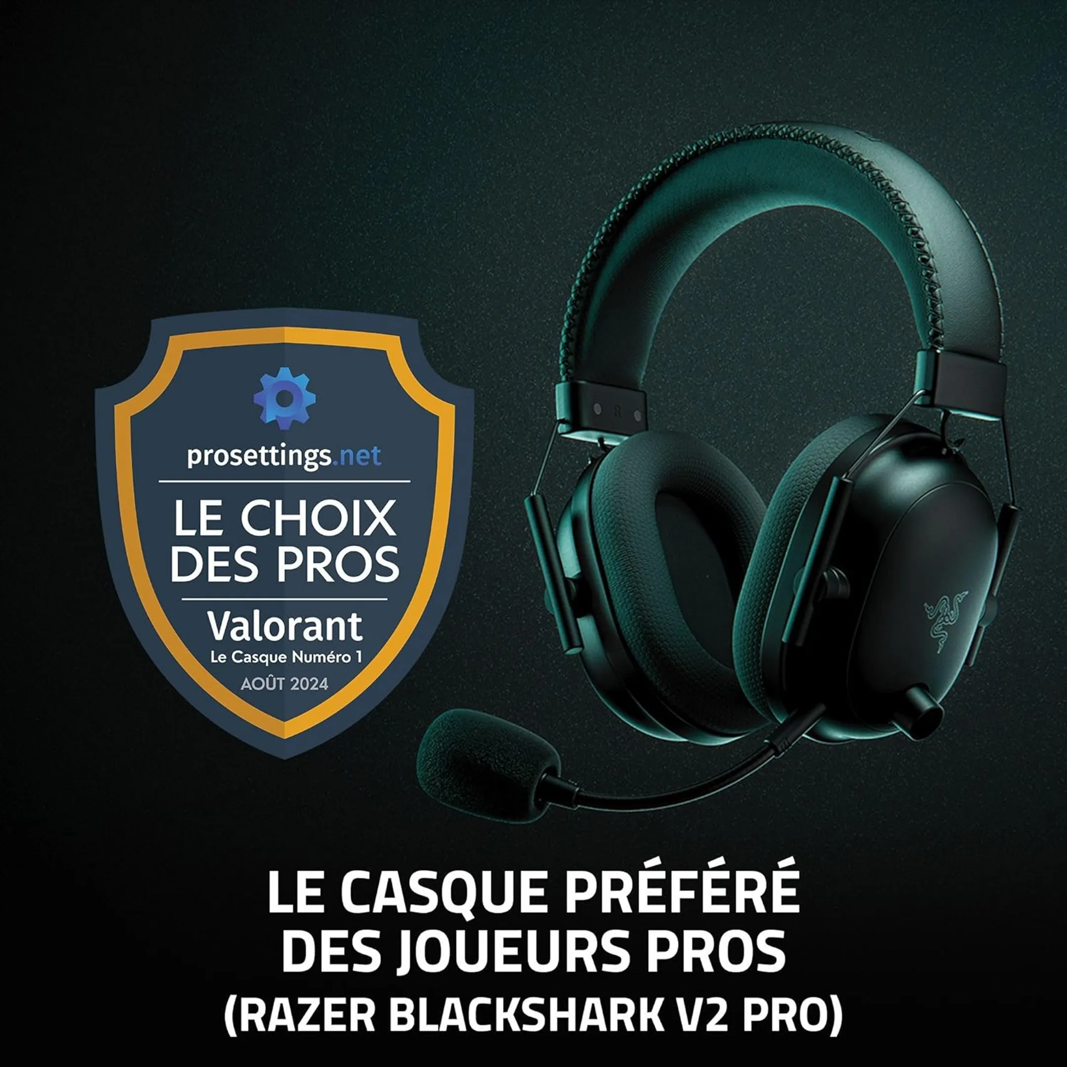 Razer Casque gaming sans fil BlackShark V2 Pro - Noir image