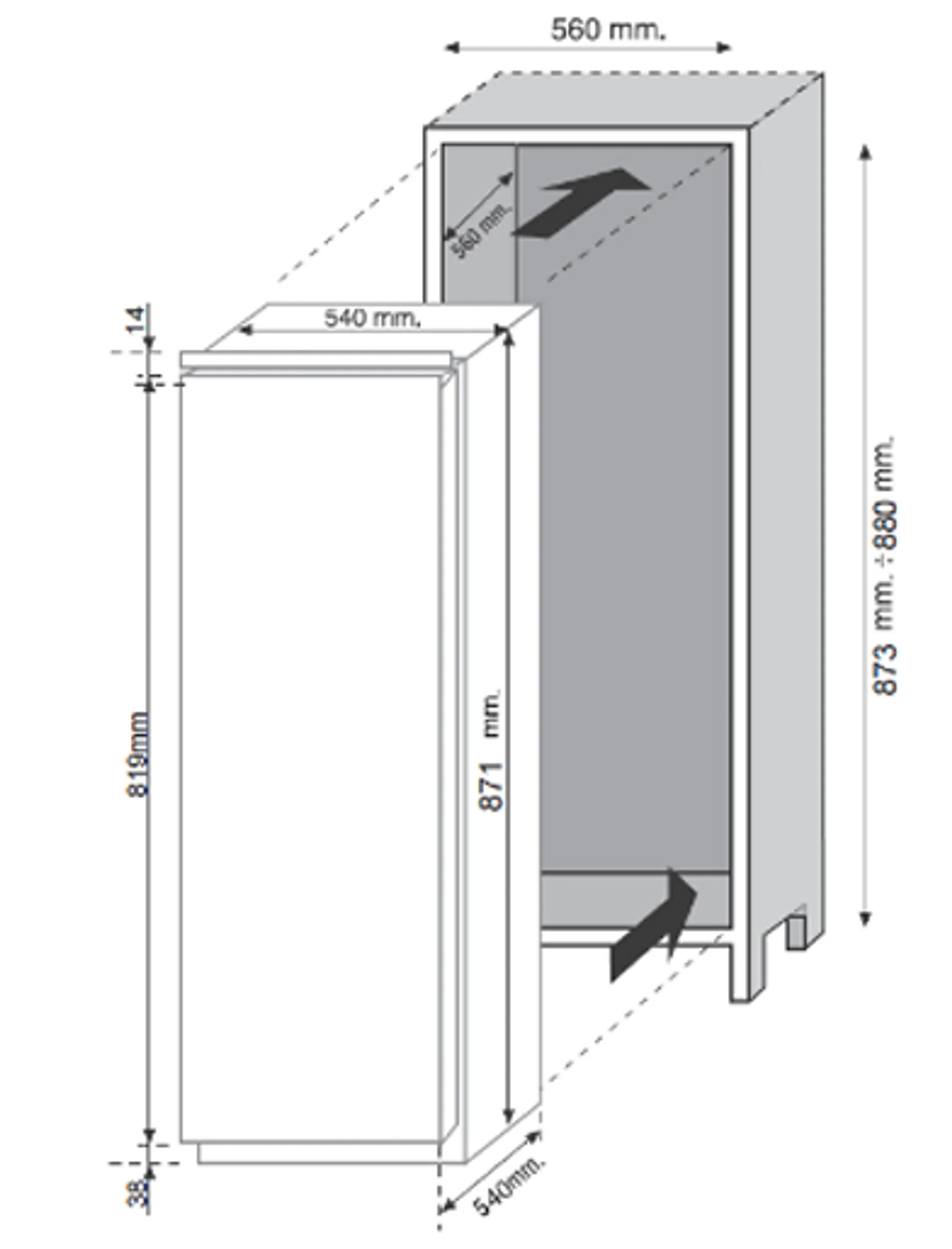 Candy Table Top fridge CMLS59EW image