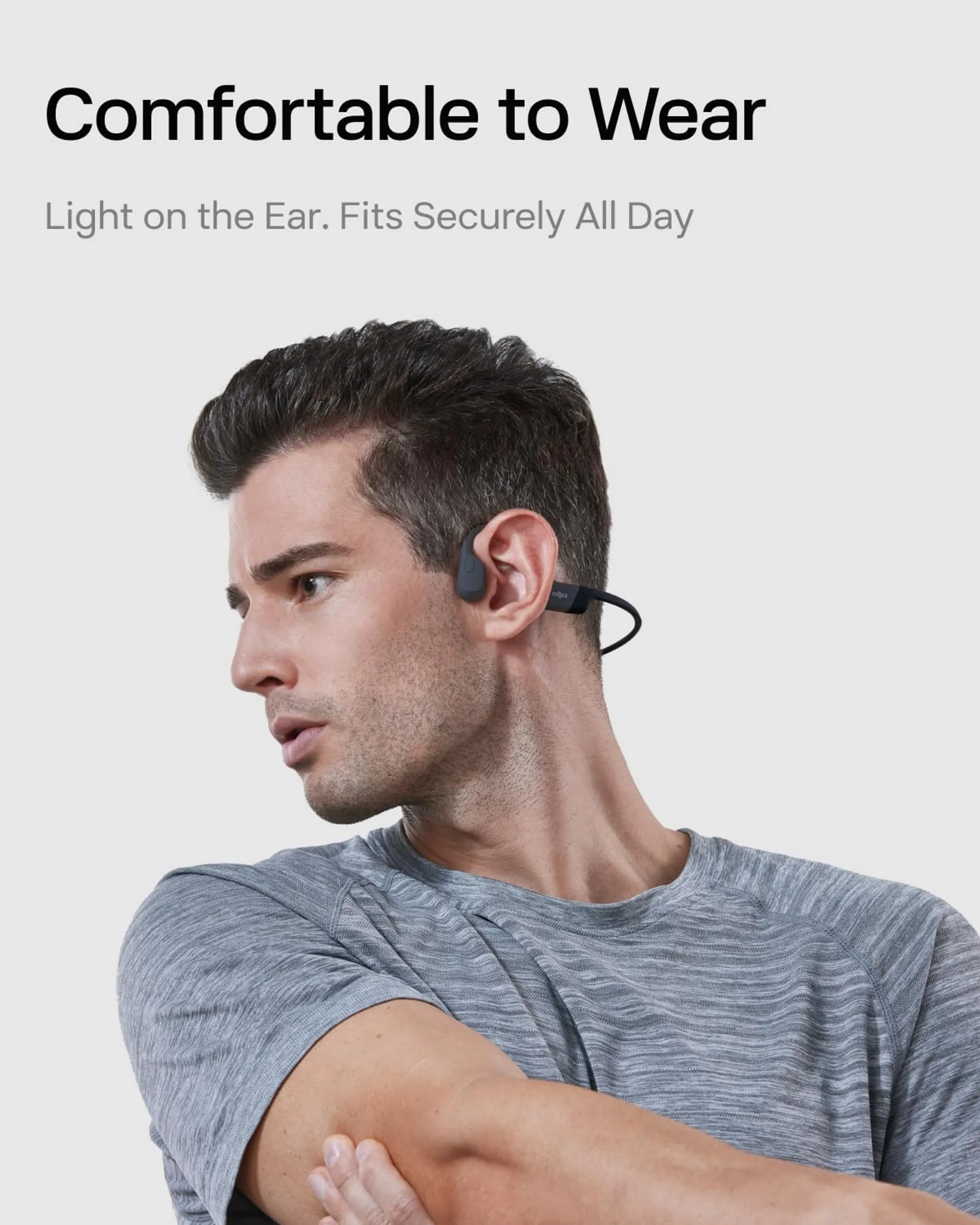 Shokz Ecouteurs sans fil à conduction osseuse OpenRun - Noir image