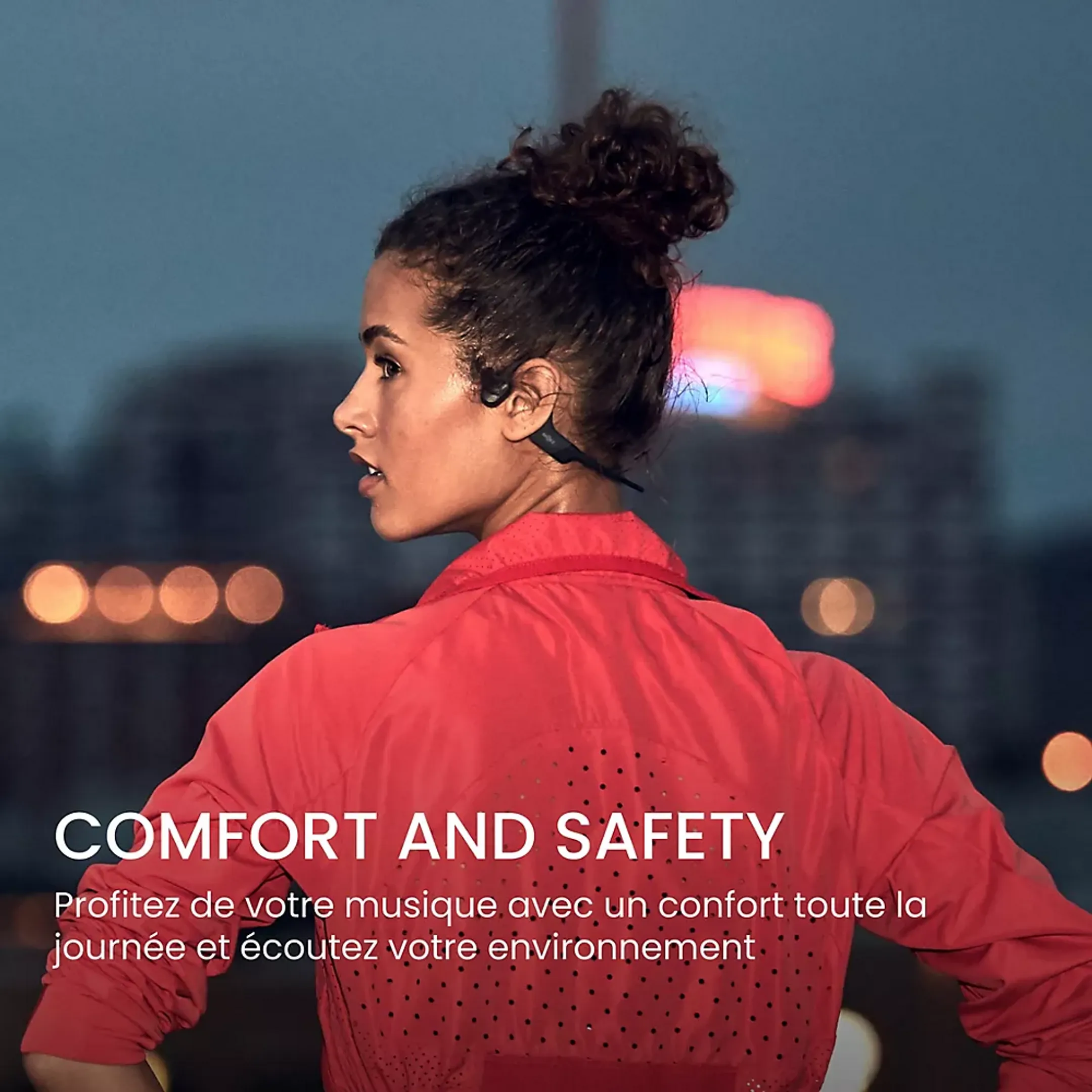 Shokz Ecouteurs sans fil à conduction osseuse OpenRun - Noir image