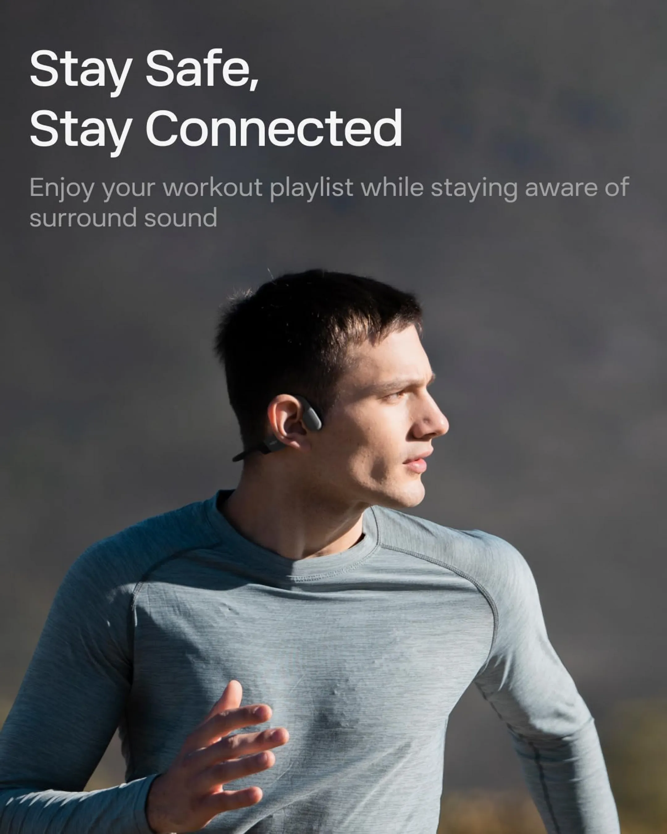 Shokz Ecouteurs sans fil à conduction osseuse OpenRun - Noir image