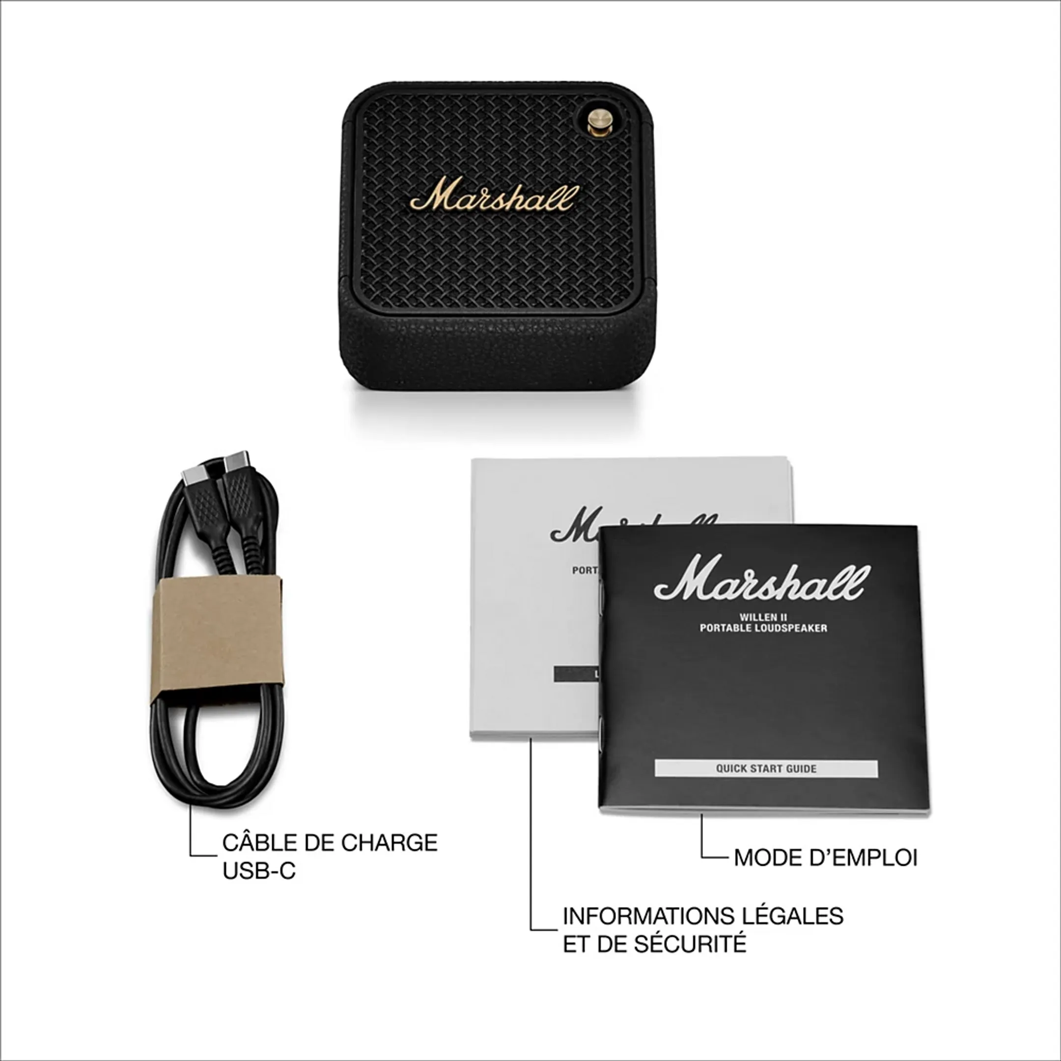 Marshall Enceinte Bluetooth Willen II - Black & Brass image