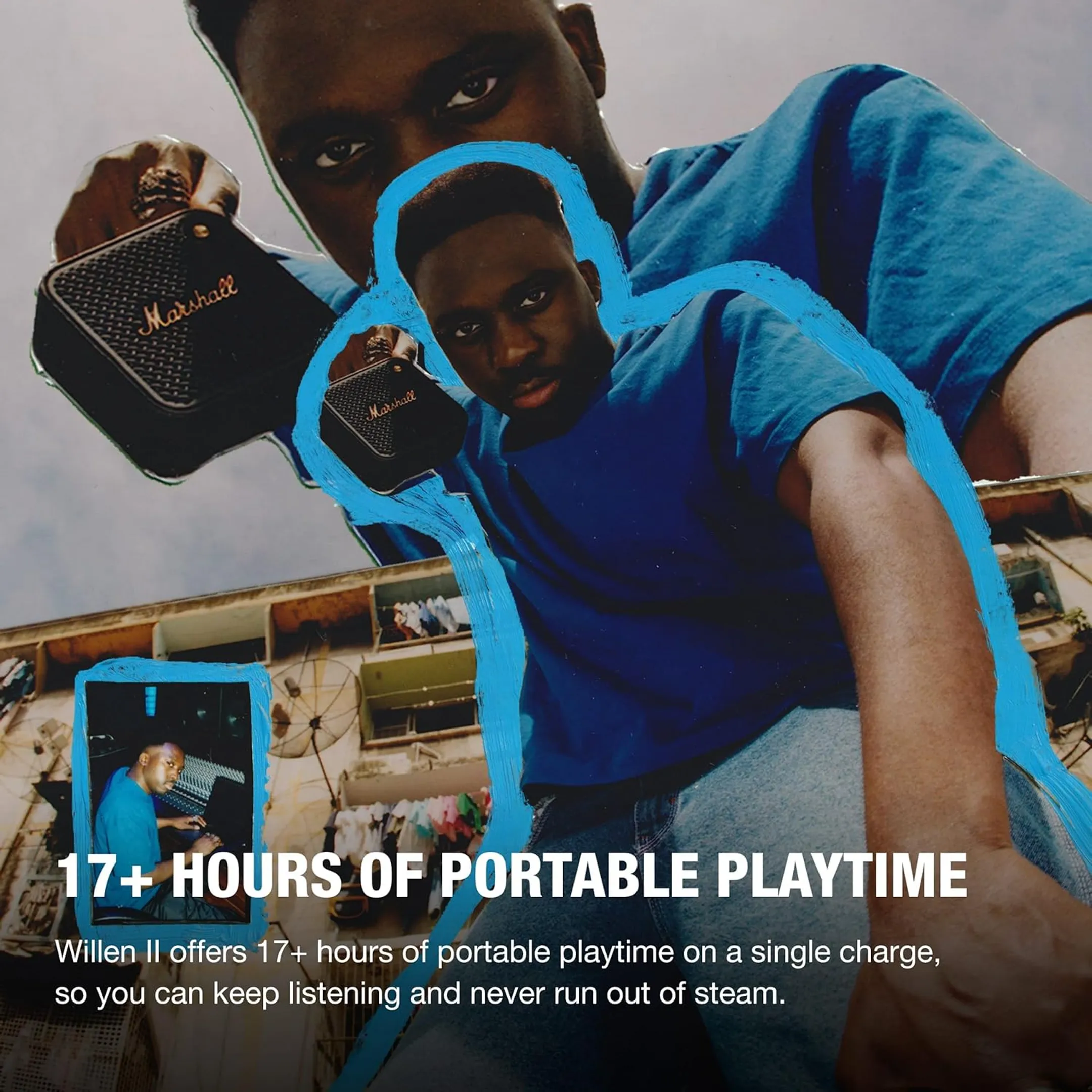 Marshall Bluetooth Speaker Willen II - Black & Brass image