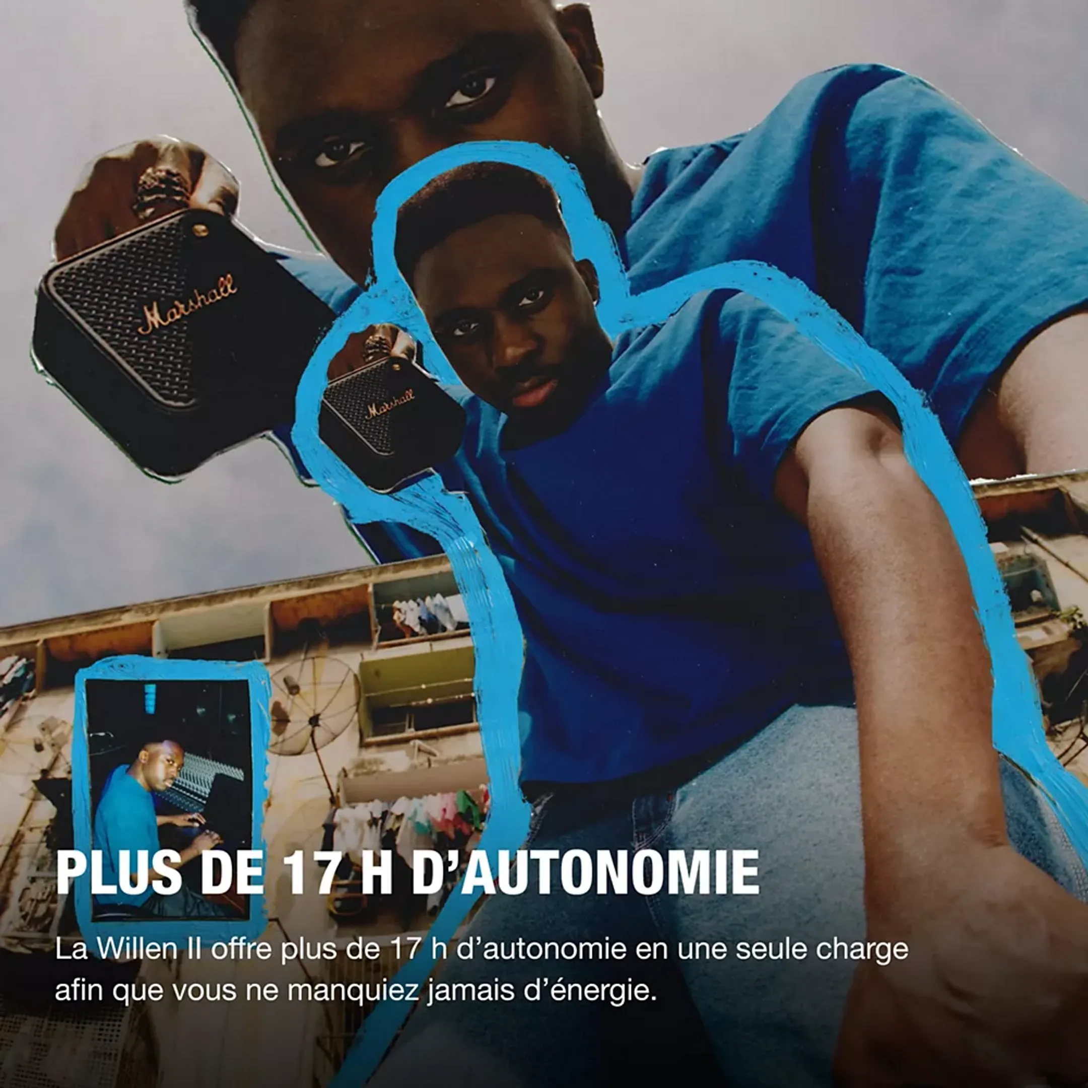 Marshall Enceinte Bluetooth Willen II - Black & Brass image