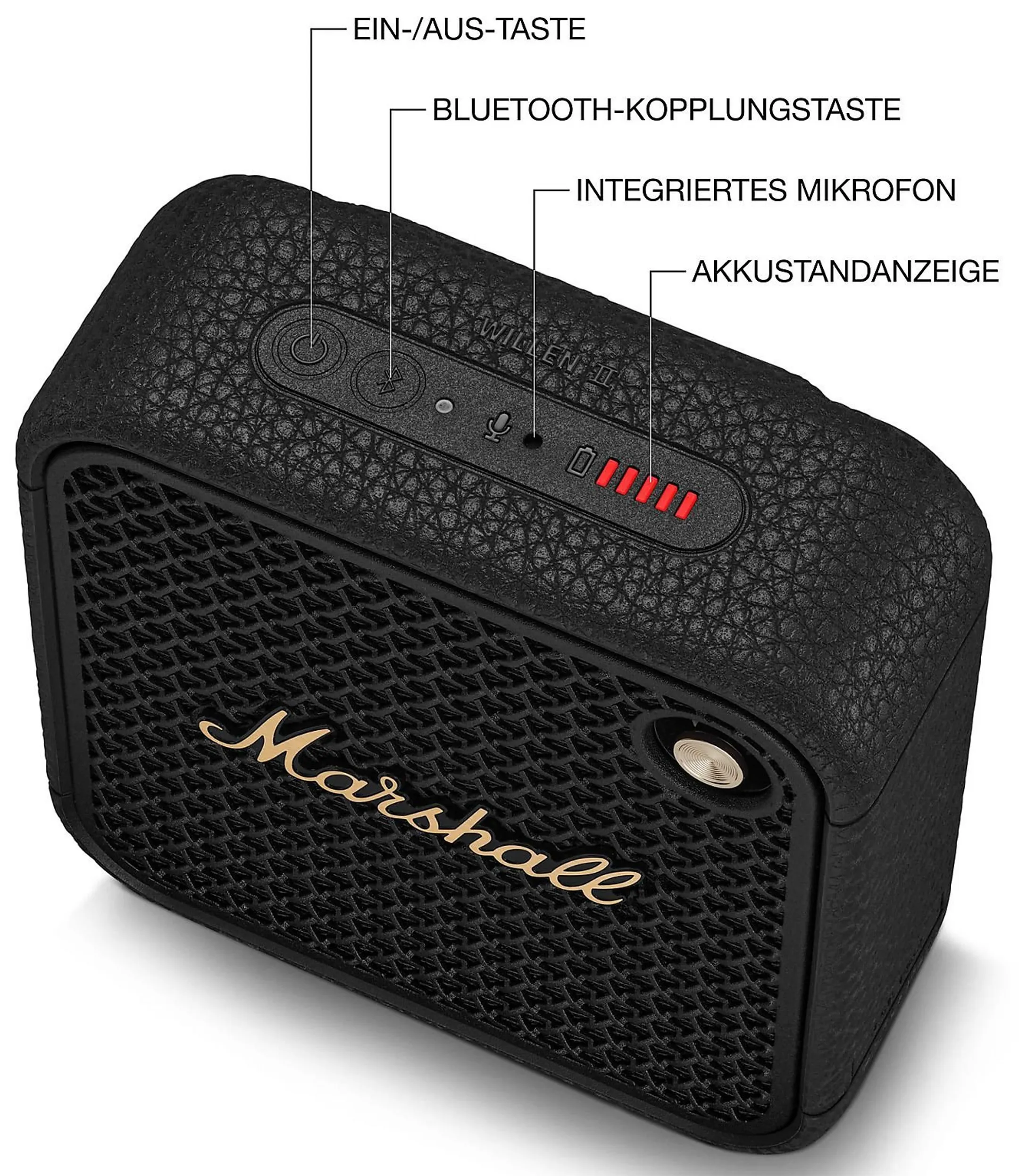 Marshall Bluetooth-Lautsprecher Willen II - Black & Brass image