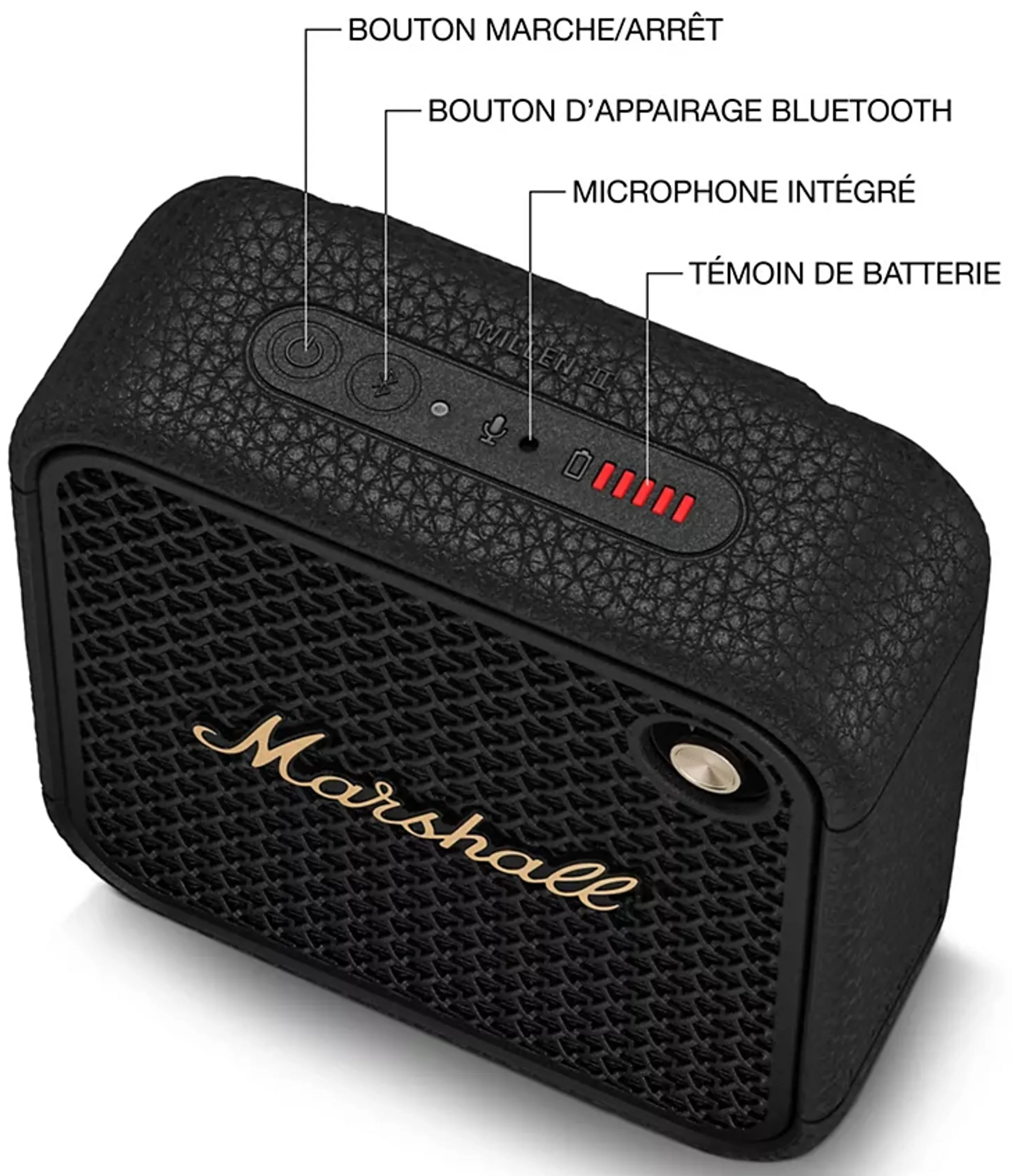 Marshall Enceinte Bluetooth Willen II - Black & Brass image