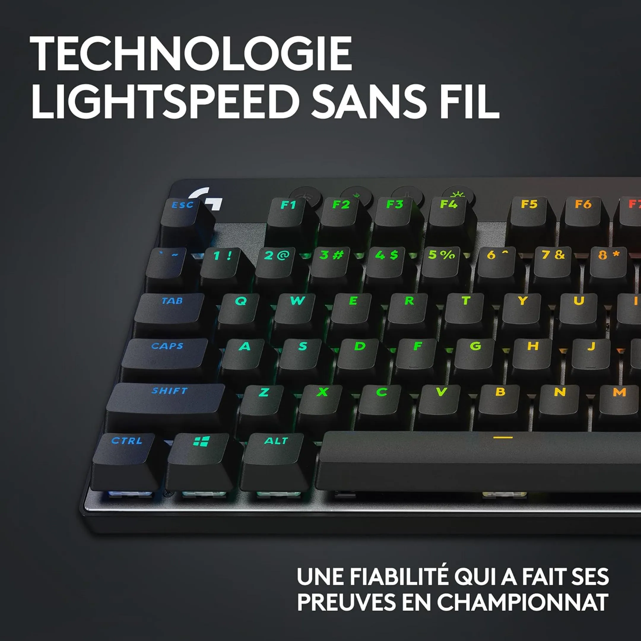 Logitech G Clavier Gaming sans fil Pro X TKL Lightspeed - QWERTZ - Noir image