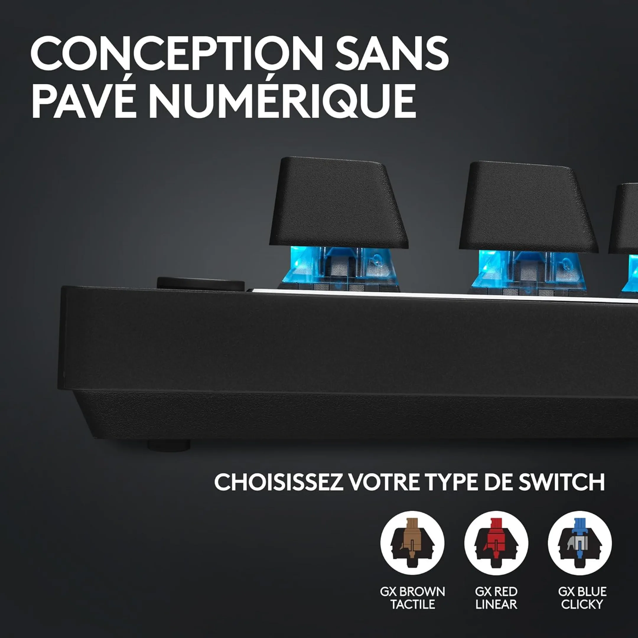 Logitech G Clavier Gaming sans fil Pro X TKL Lightspeed - QWERTZ - Noir image