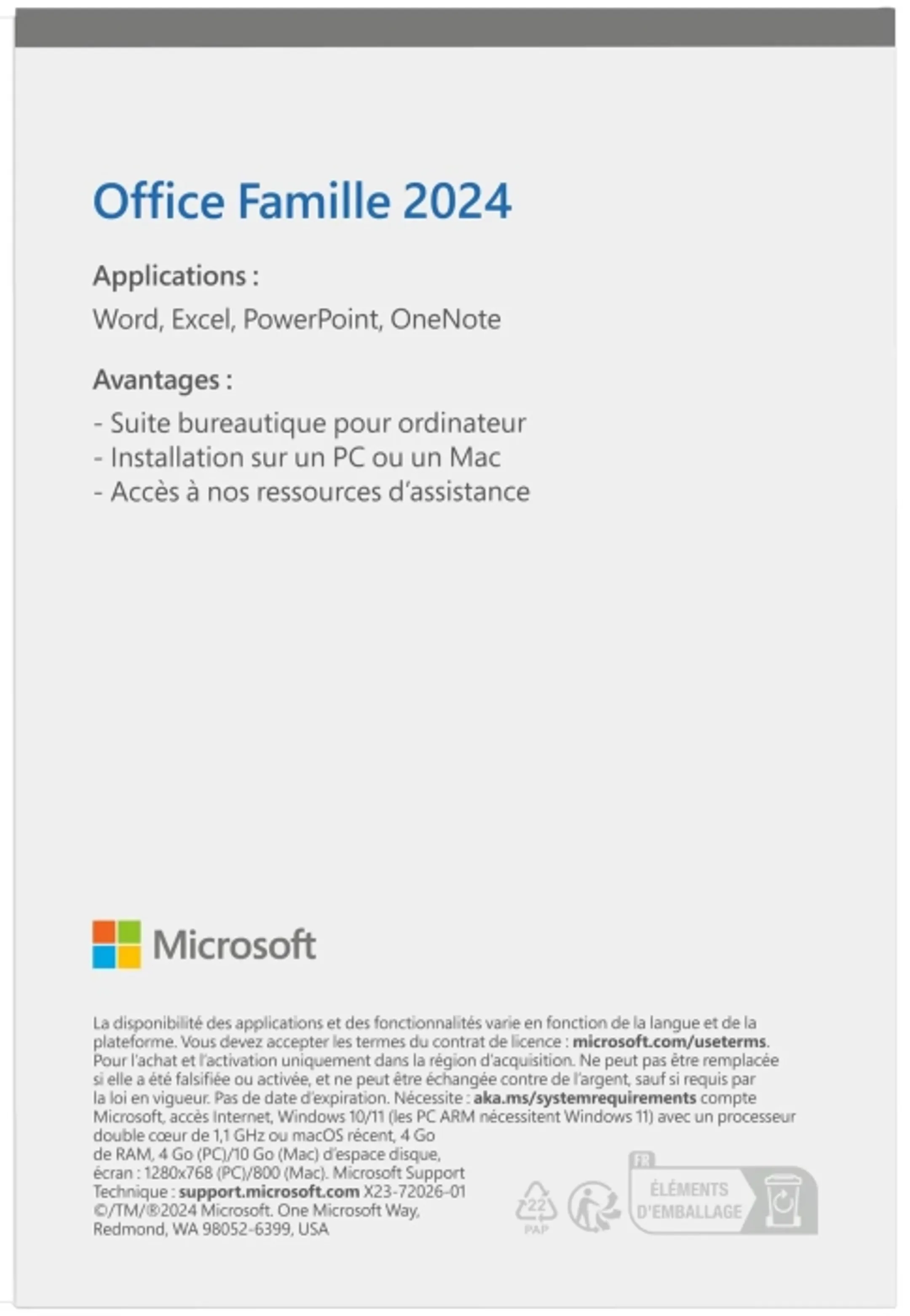 Microsoft Office Home 2024 - 1 PC - FR - EP2-06842 image