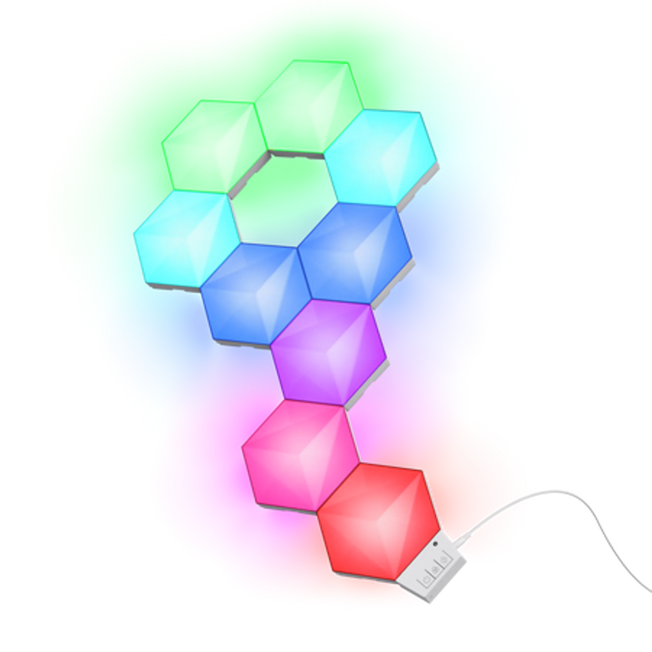 Leuchtpaneele Sechseckig RGB GXT 902 VYBZ - 9 Stück