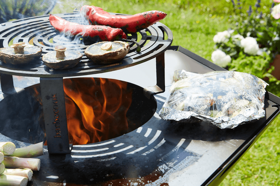 Support Pour Grille De Barbecue Avec Clip Et Poignée Amovible - Pour Barbecues à Charbon - Manipulation Sûre Et Facile - Métal Résistant
