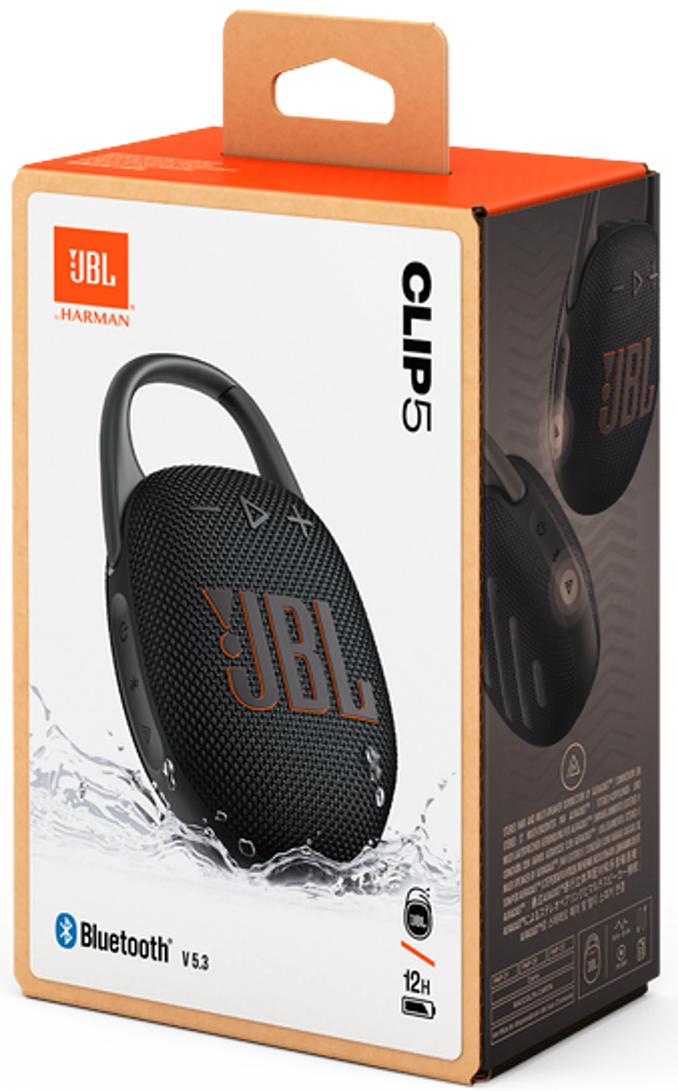 JBL Tragbarer Bluetooth-Lautsprecher Clip 5 - Schwarz image