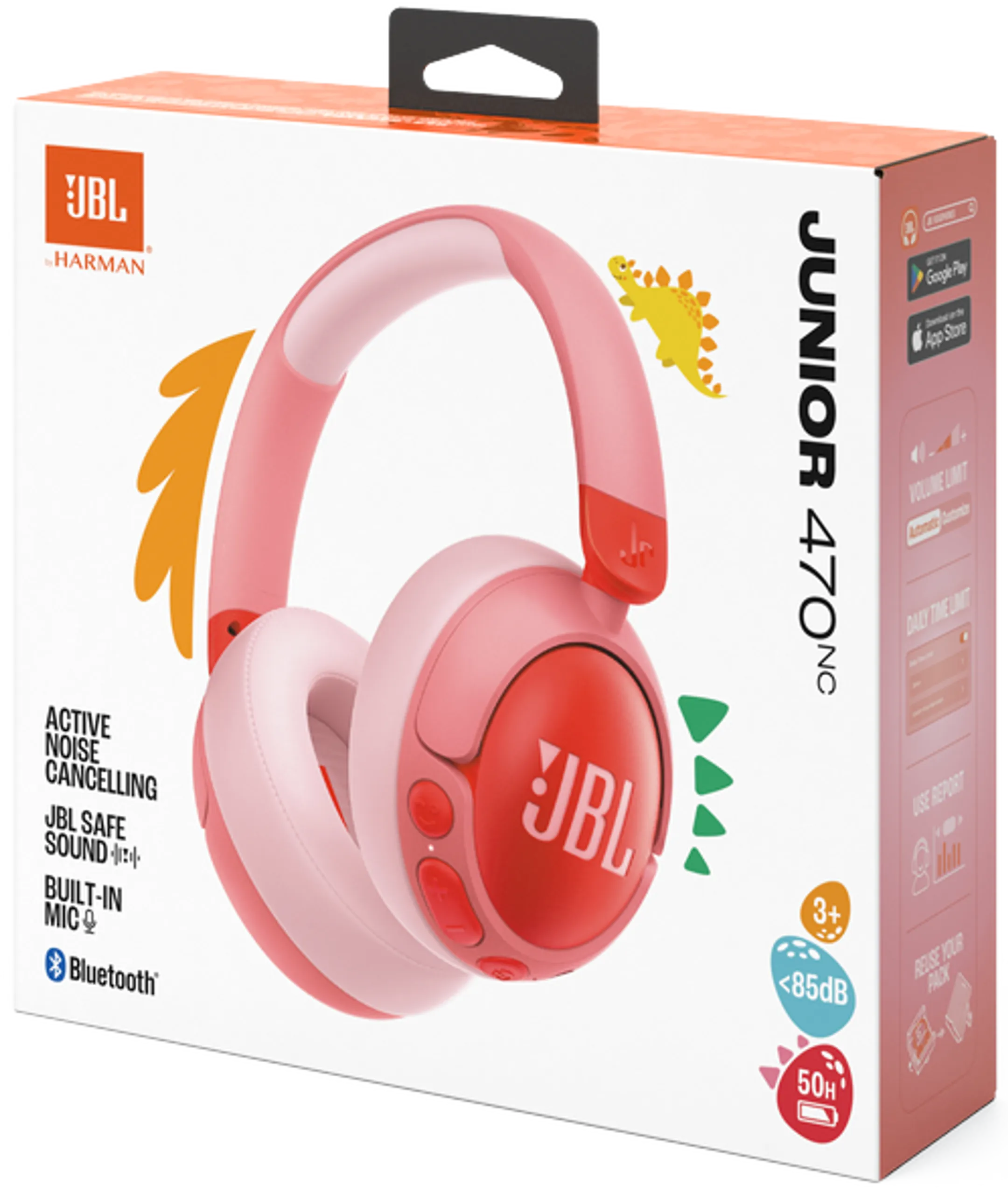 JBL Kabellose Kinderkopfhörer Junior 470NC - Rosa image