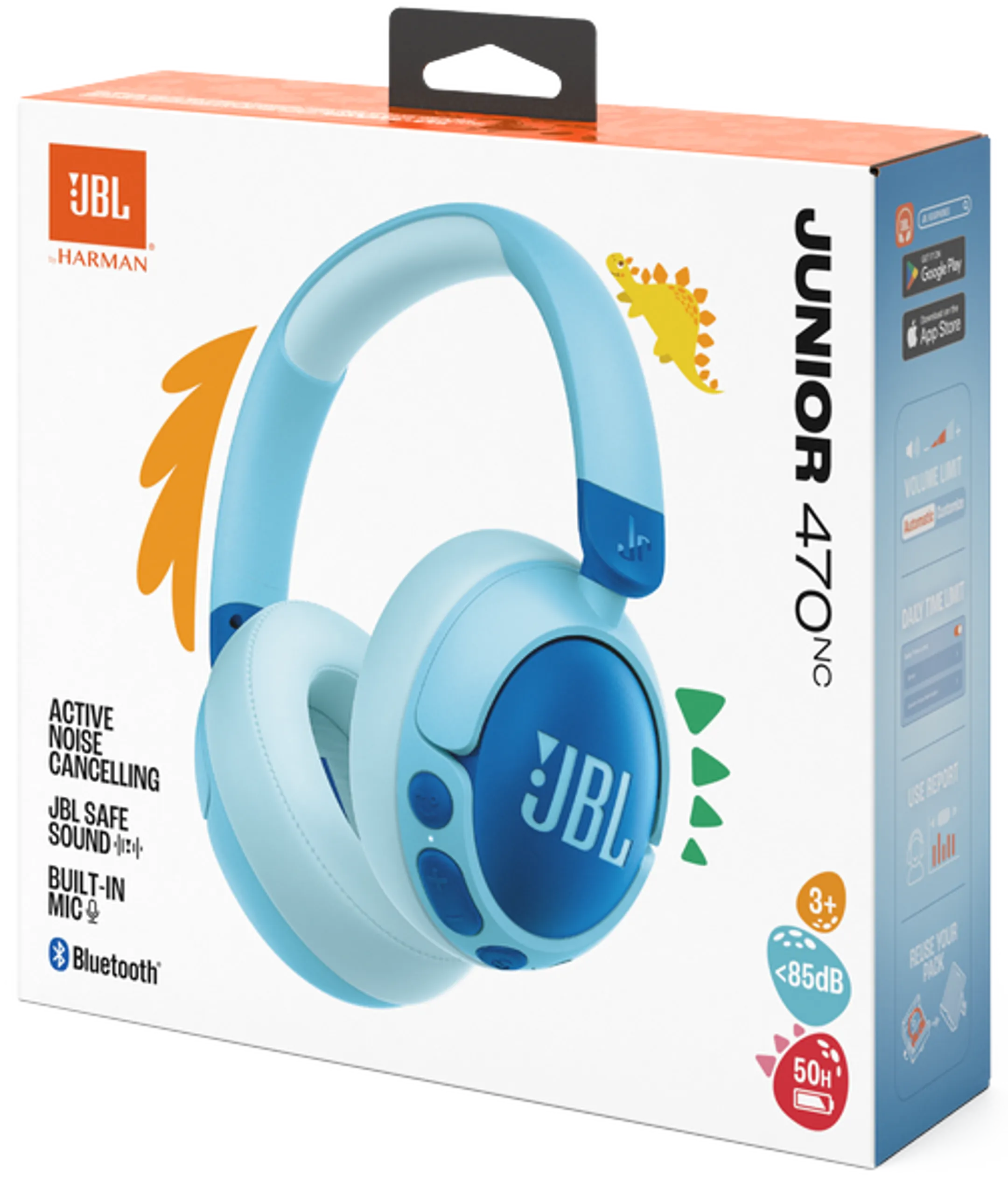 JBL Kabellose Kinderkopfhörer Junior 470NC - Blau image