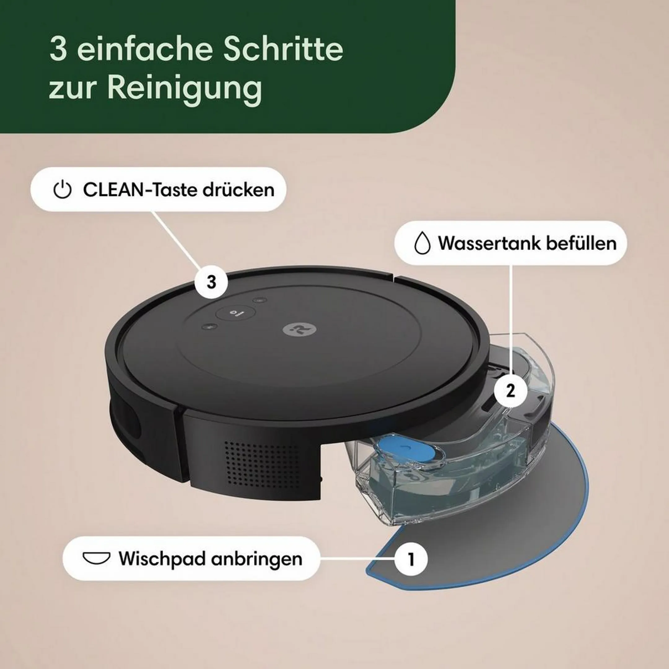 Staubsauger-Waschroboter Roomba Combo 2 Essential