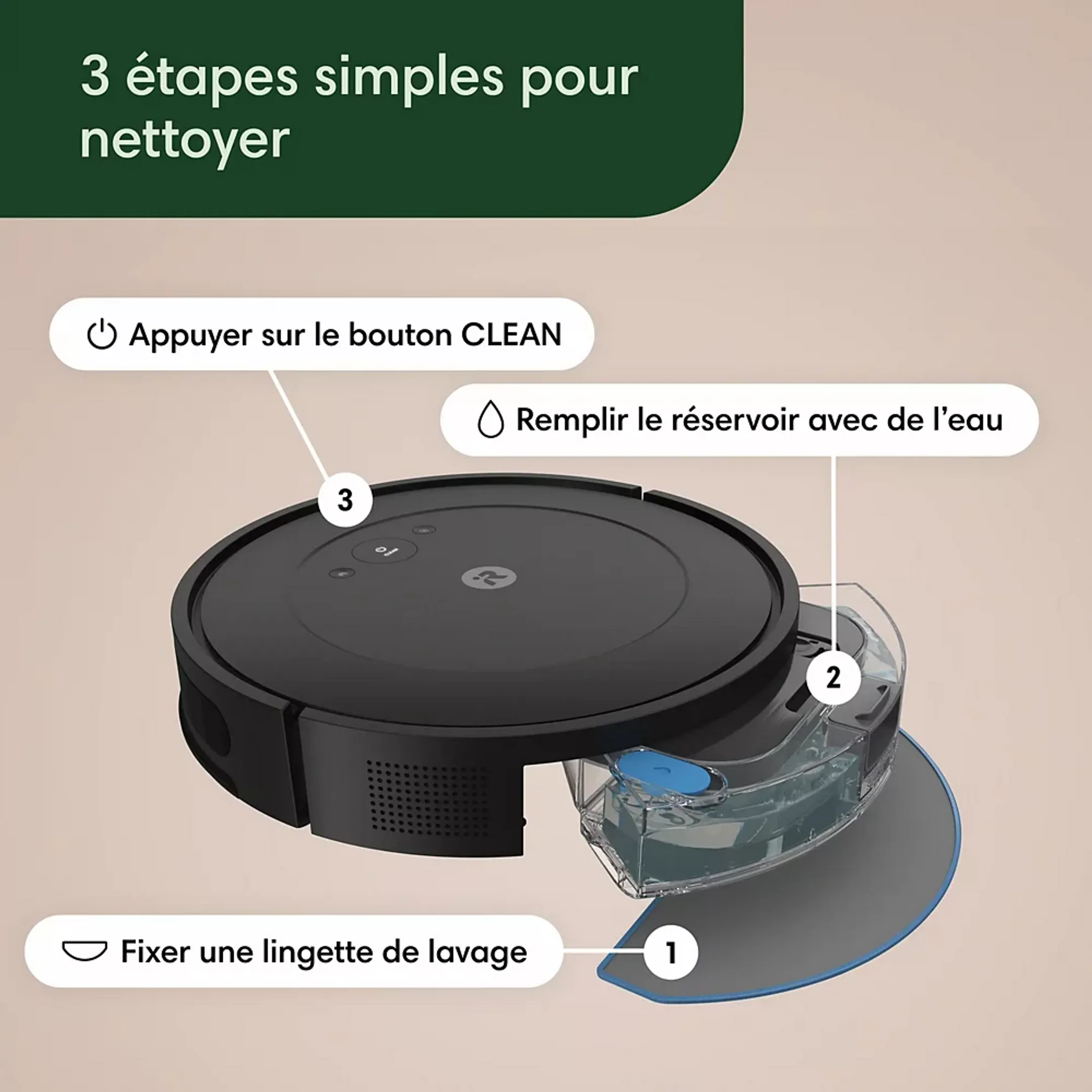 Robot aspirateur laveur Roomba Combo 2 Essential
