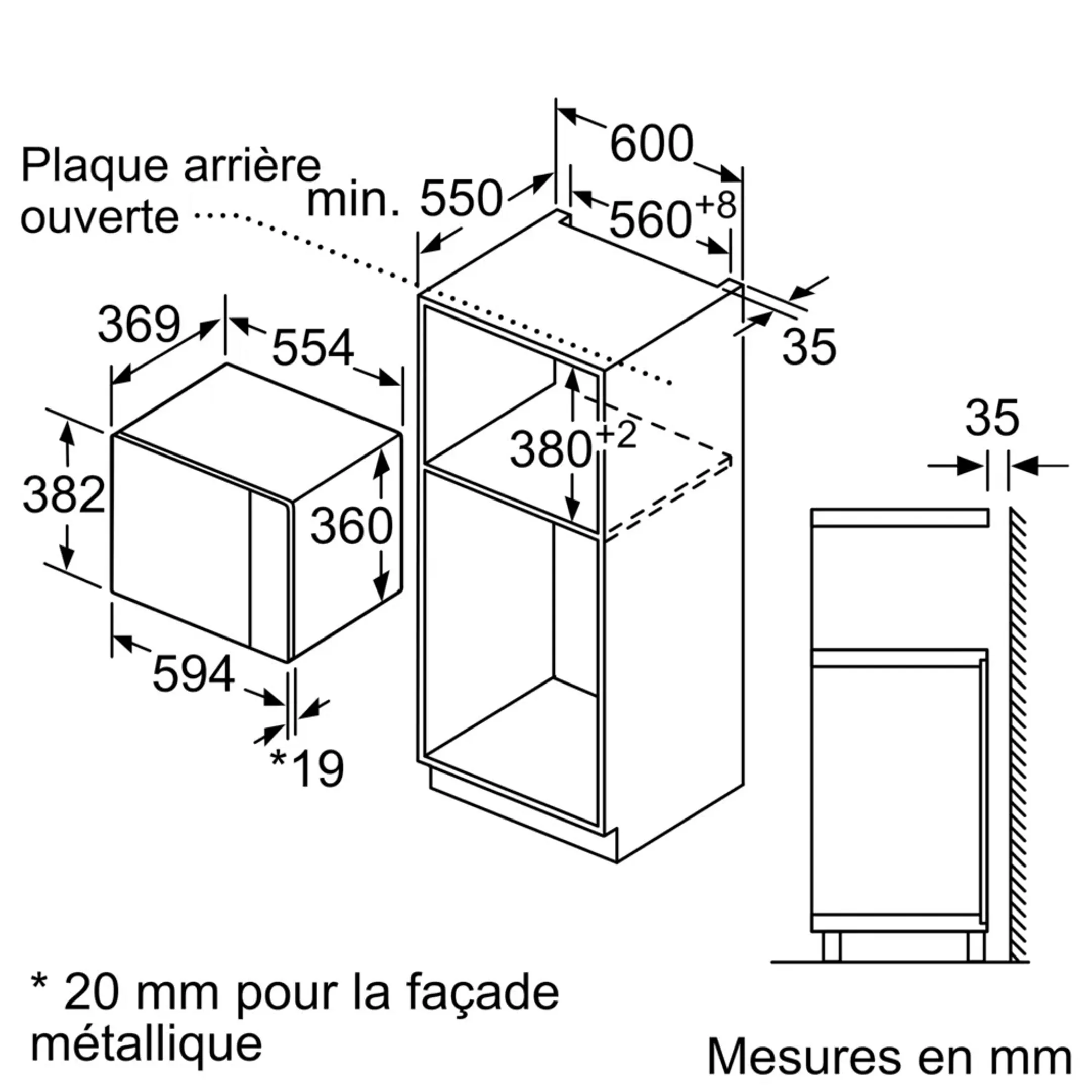 Siemens Micro-ondes encastrable iQ500 BE55LMB1 image
