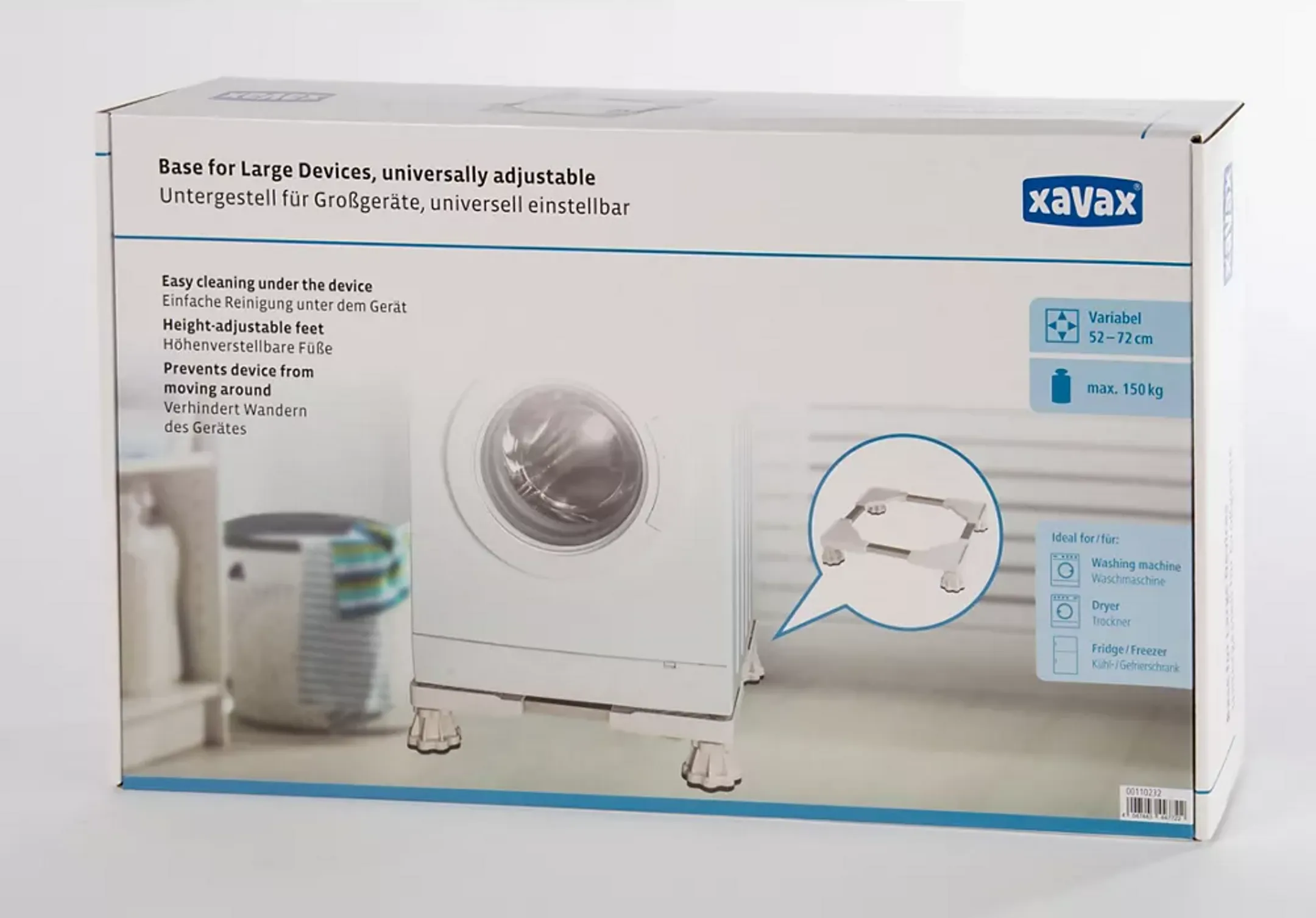 Xavax Sockel für Waschmaschine, Trockner & Kühlschrank - Weiß image