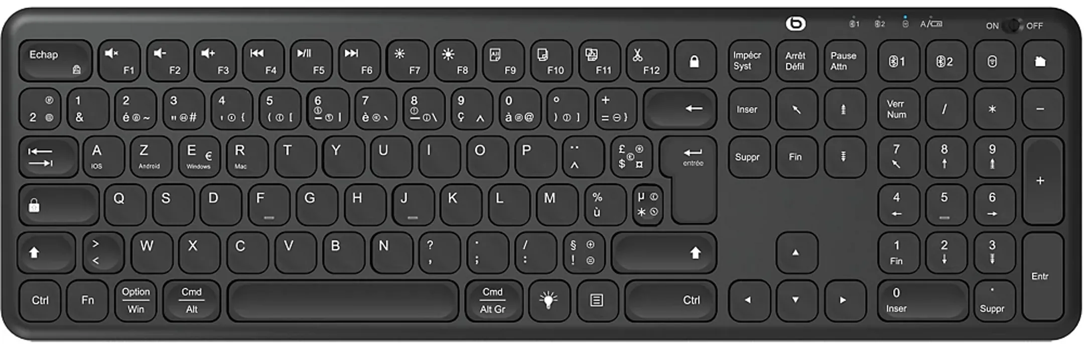 ESSENTIEL-B Kabellose Tastatur EB-SK-11-SF - AZERTY - Schwarz image