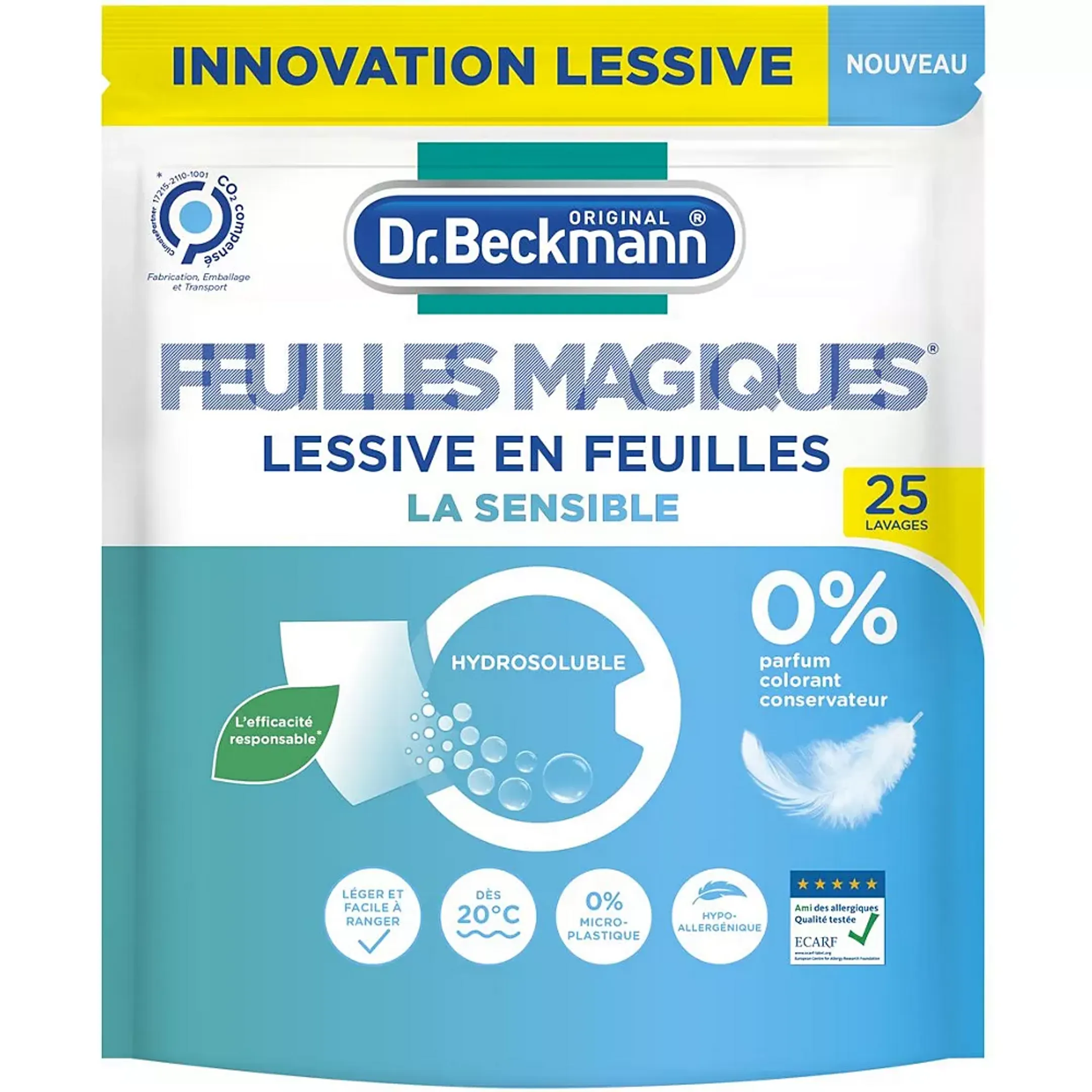Bundle product Lessive en feuilles La Sensible - 25 lavages - Sans parfum