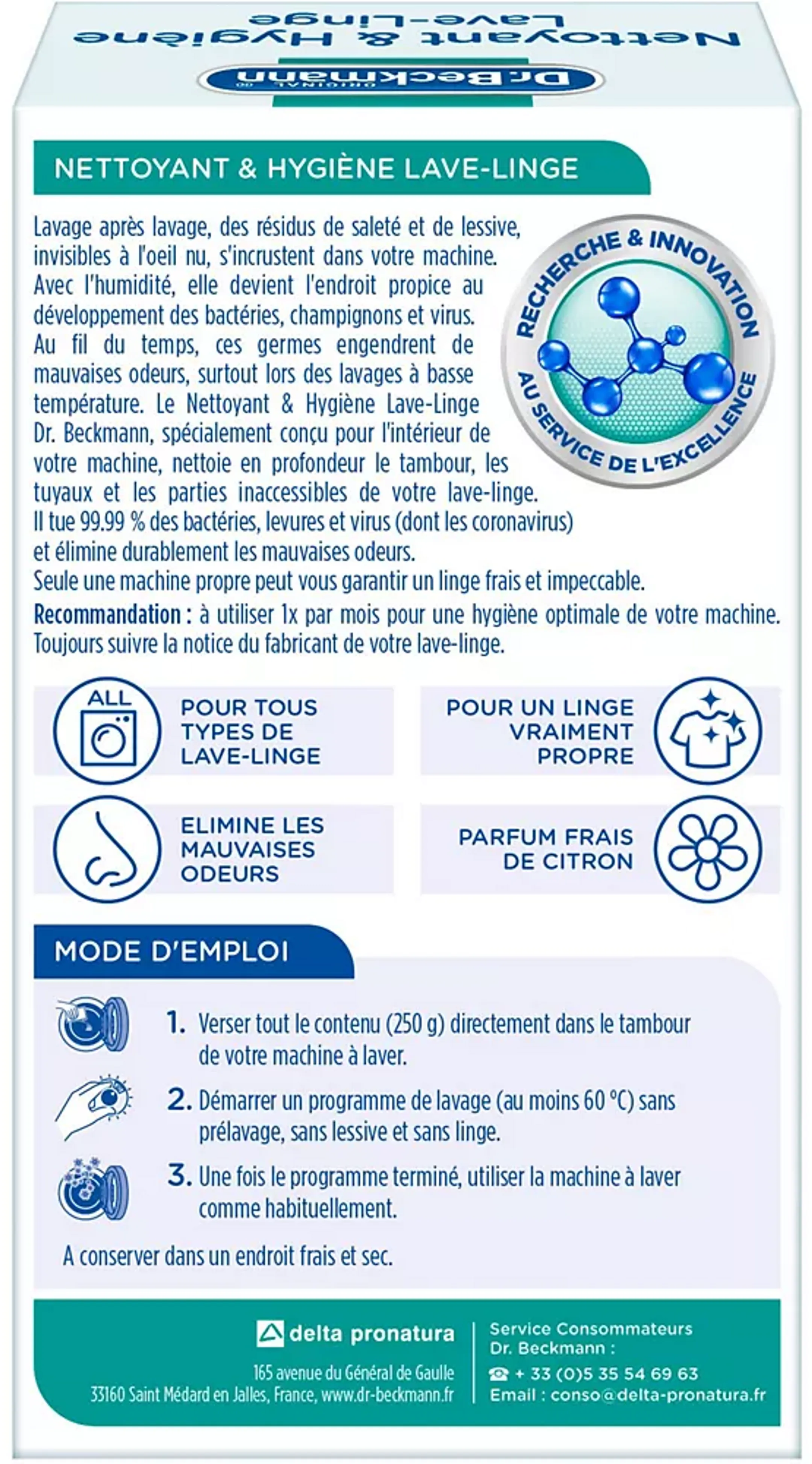 Dr Beckmann Reiniger & Hygiene Waschmaschine - Zitronenfrische image