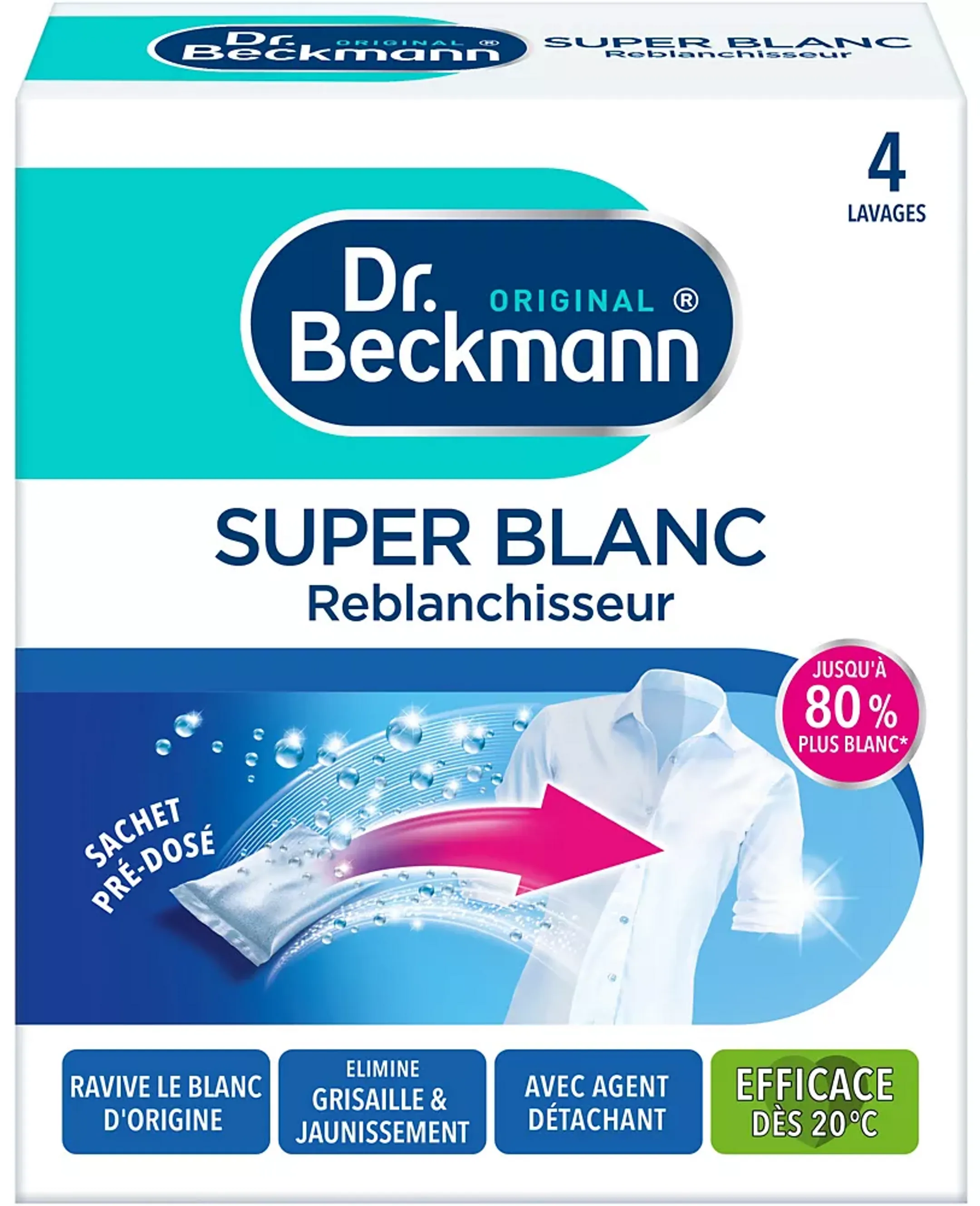 Super Blanc Whitening Wipes - 4 washes