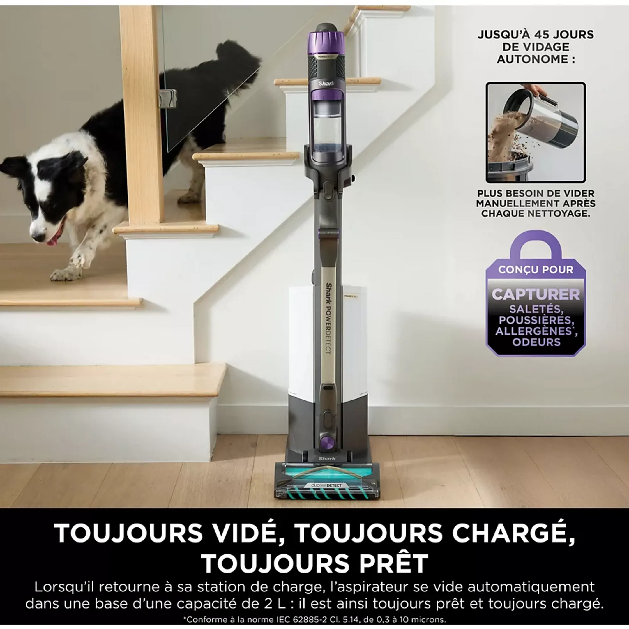 Shark Aspirateur balai PowerDetect avec base automatique IP3251EUT image