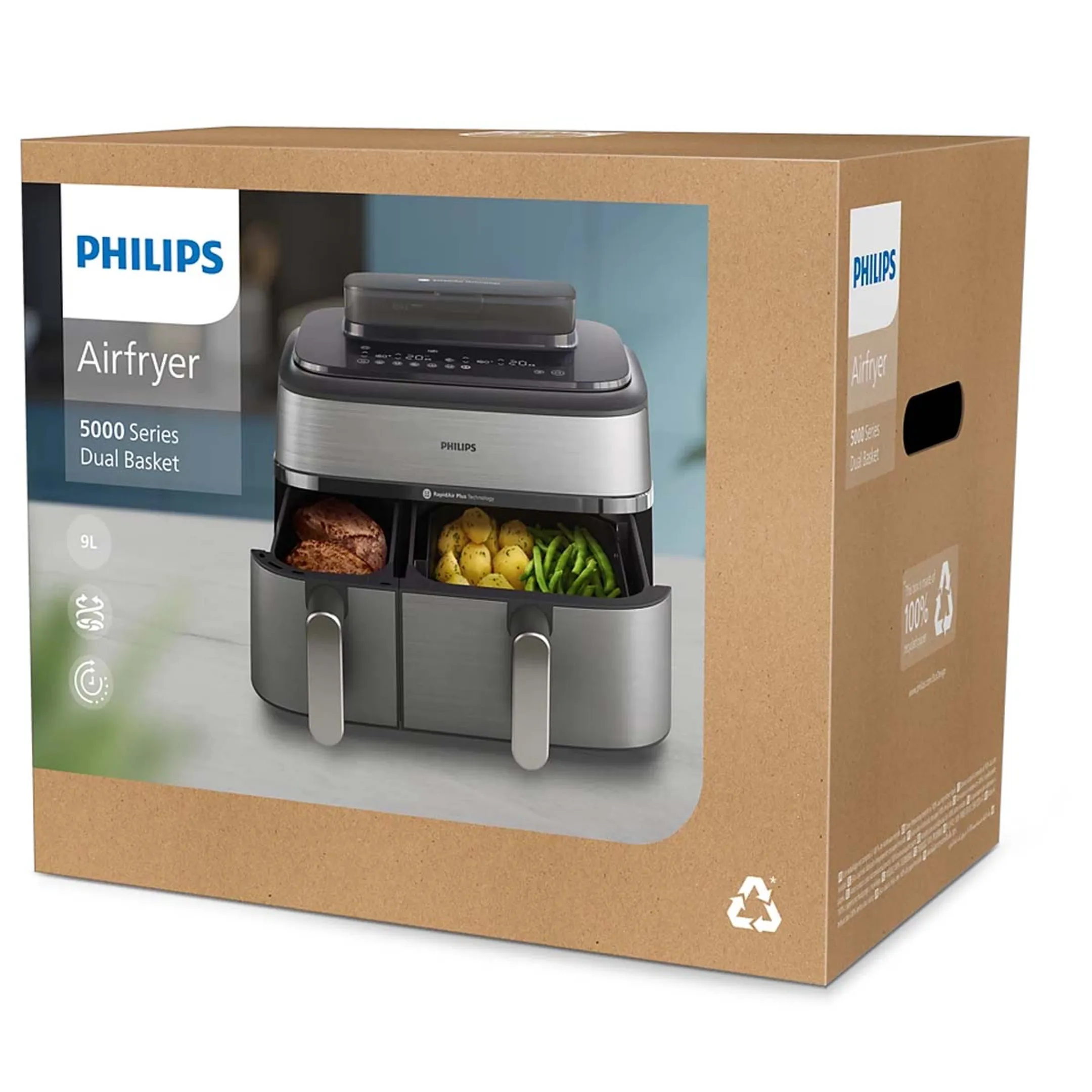 Philips Airfryer double basket 5000 series NA555/00 image