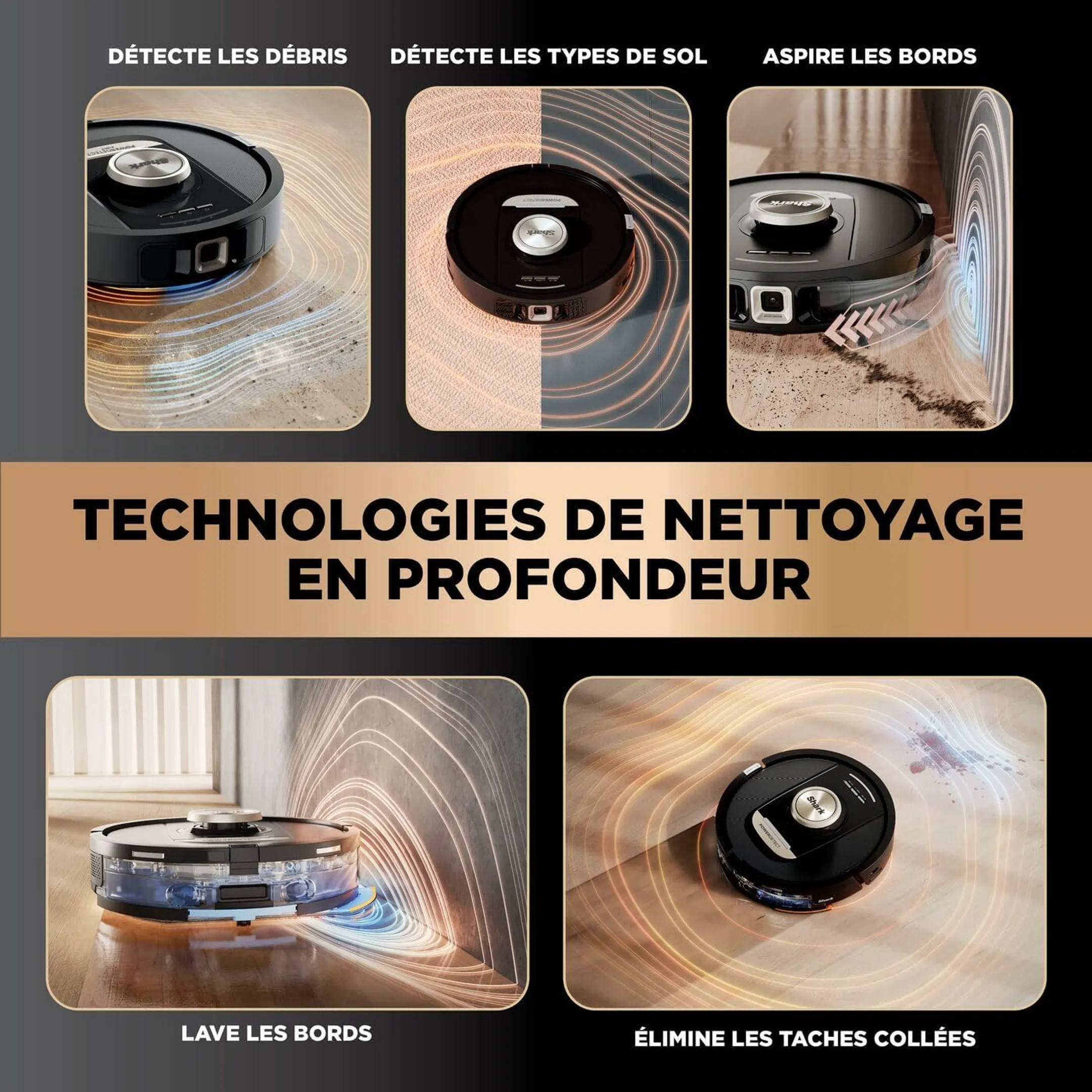 Shark Robot aspirateur laveur Powerdetect NeverTouch Pro RV2800ZEEU - Noir image