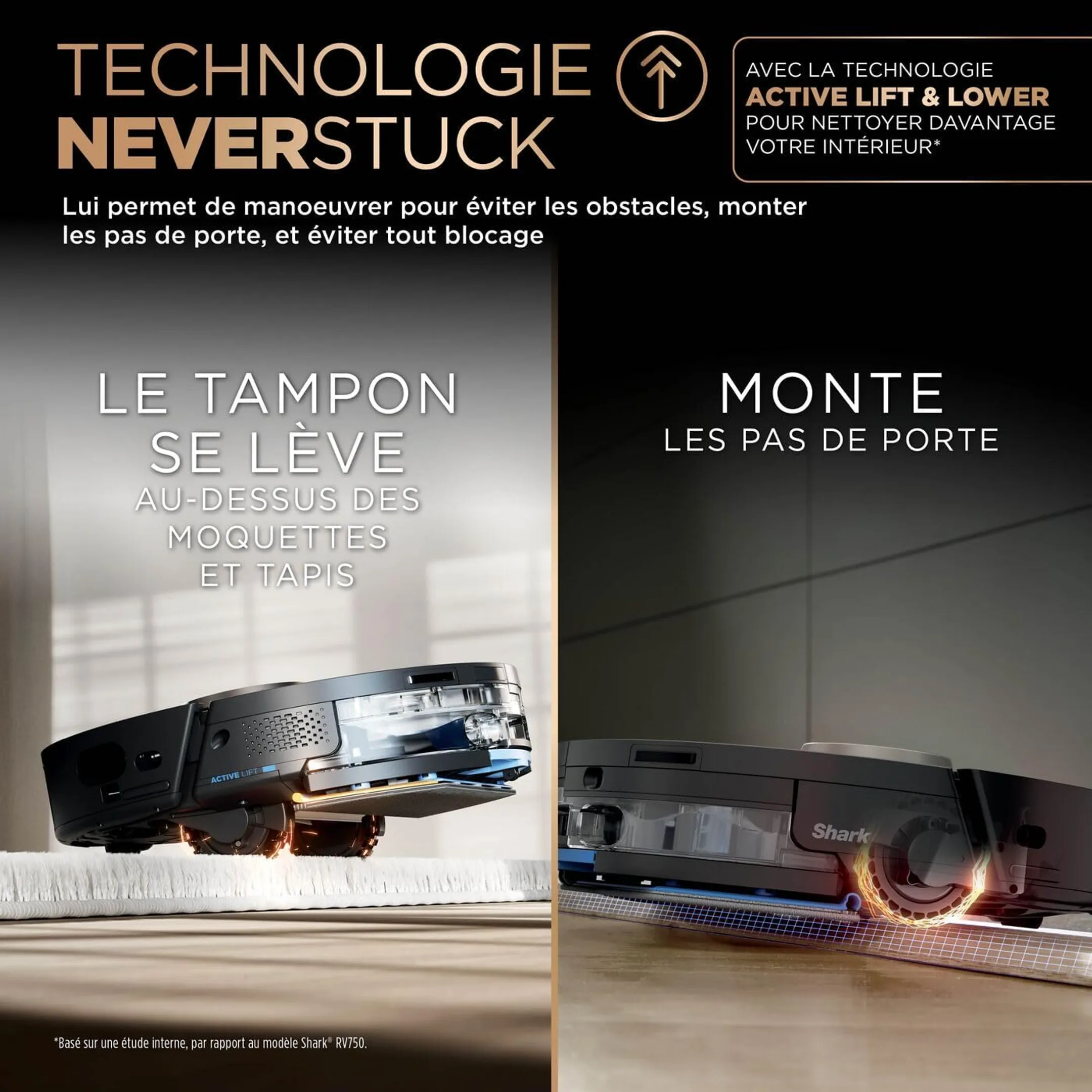 Shark Robot aspirateur laveur Powerdetect NeverTouch Pro RV2800ZEEU - Noir image