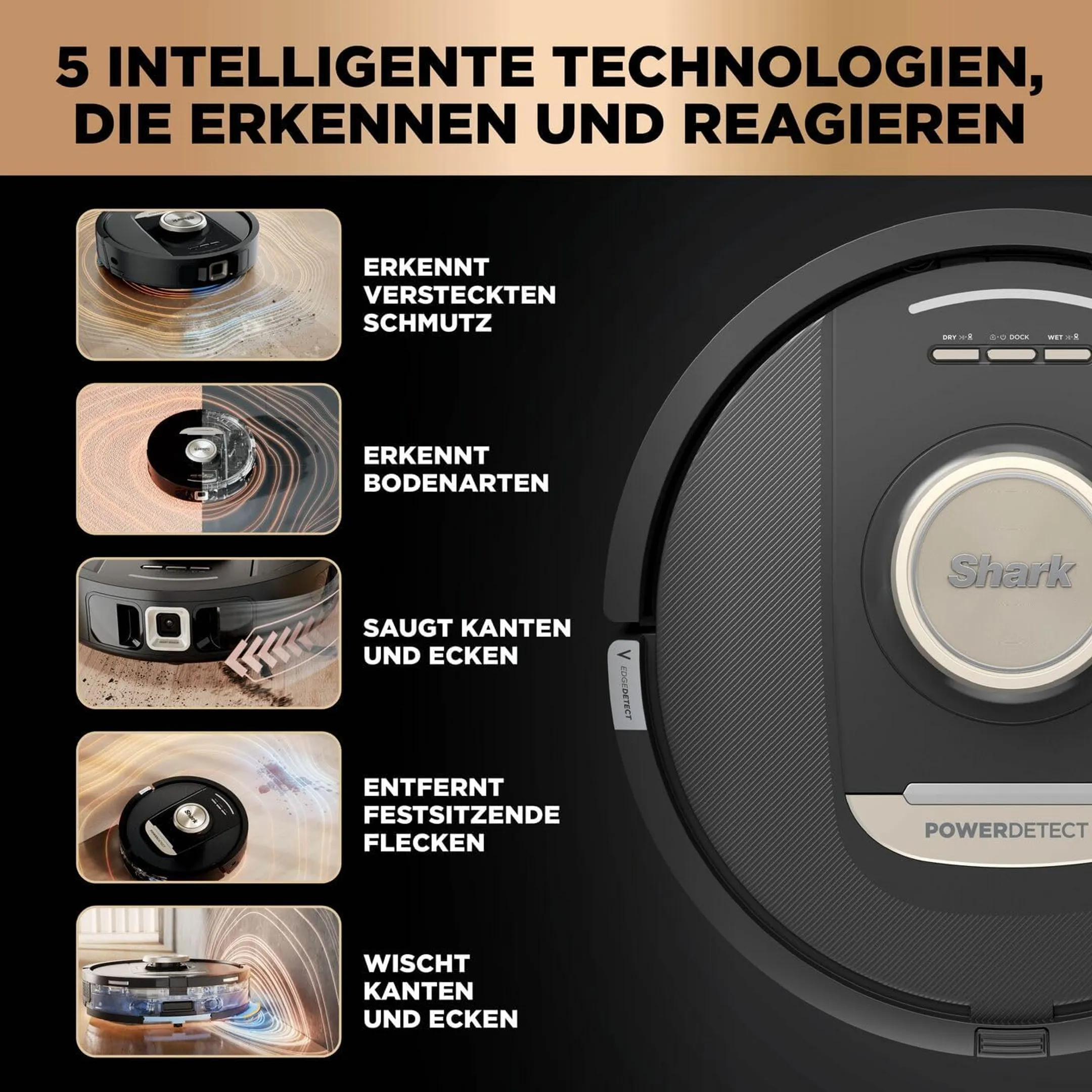 Shark Staubsauger-Waschroboter Powerdetect NeverTouch Pro RV2800ZEEU - Schwarz image