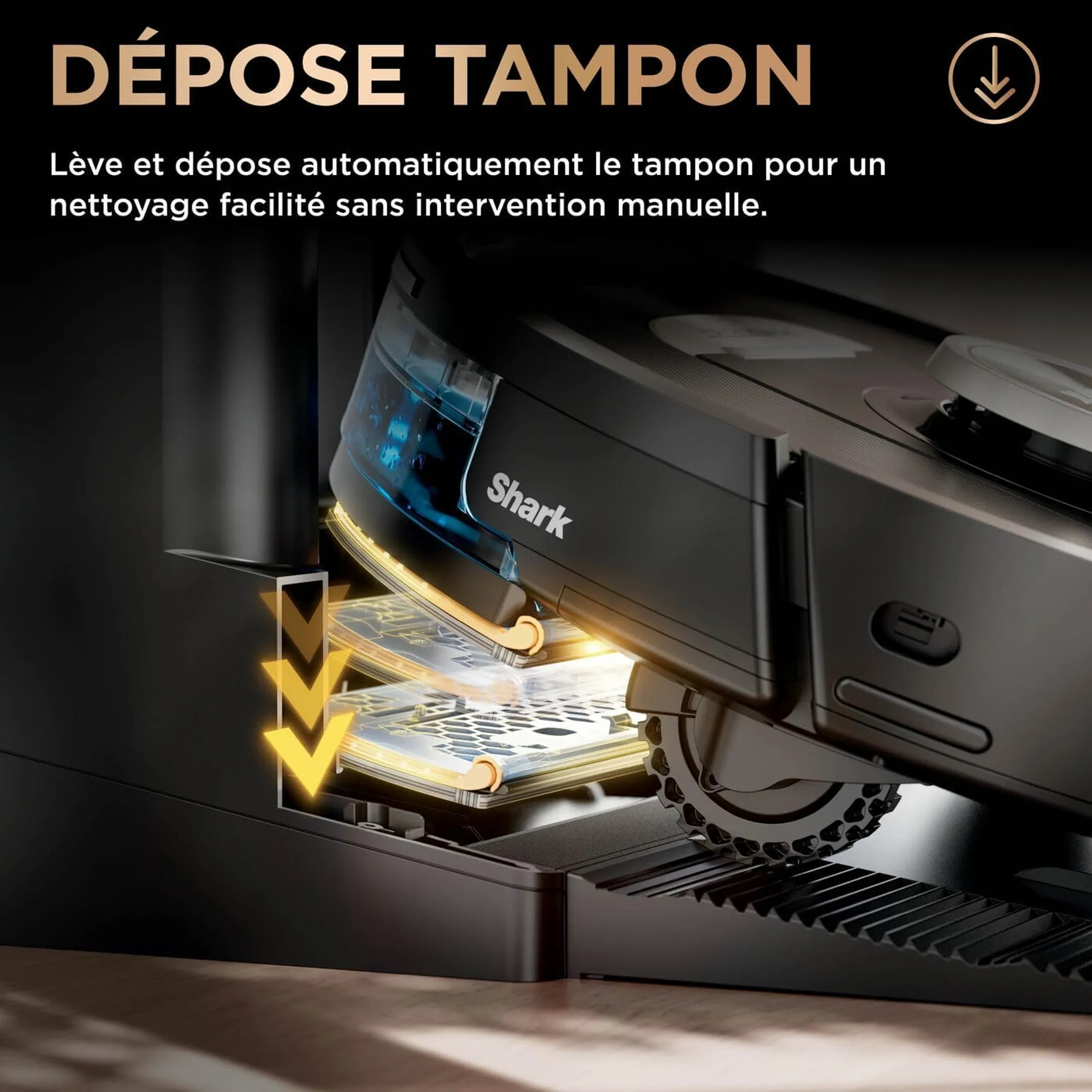 Shark Robot aspirateur laveur Powerdetect NeverTouch Pro RV2800ZEEU - Noir image