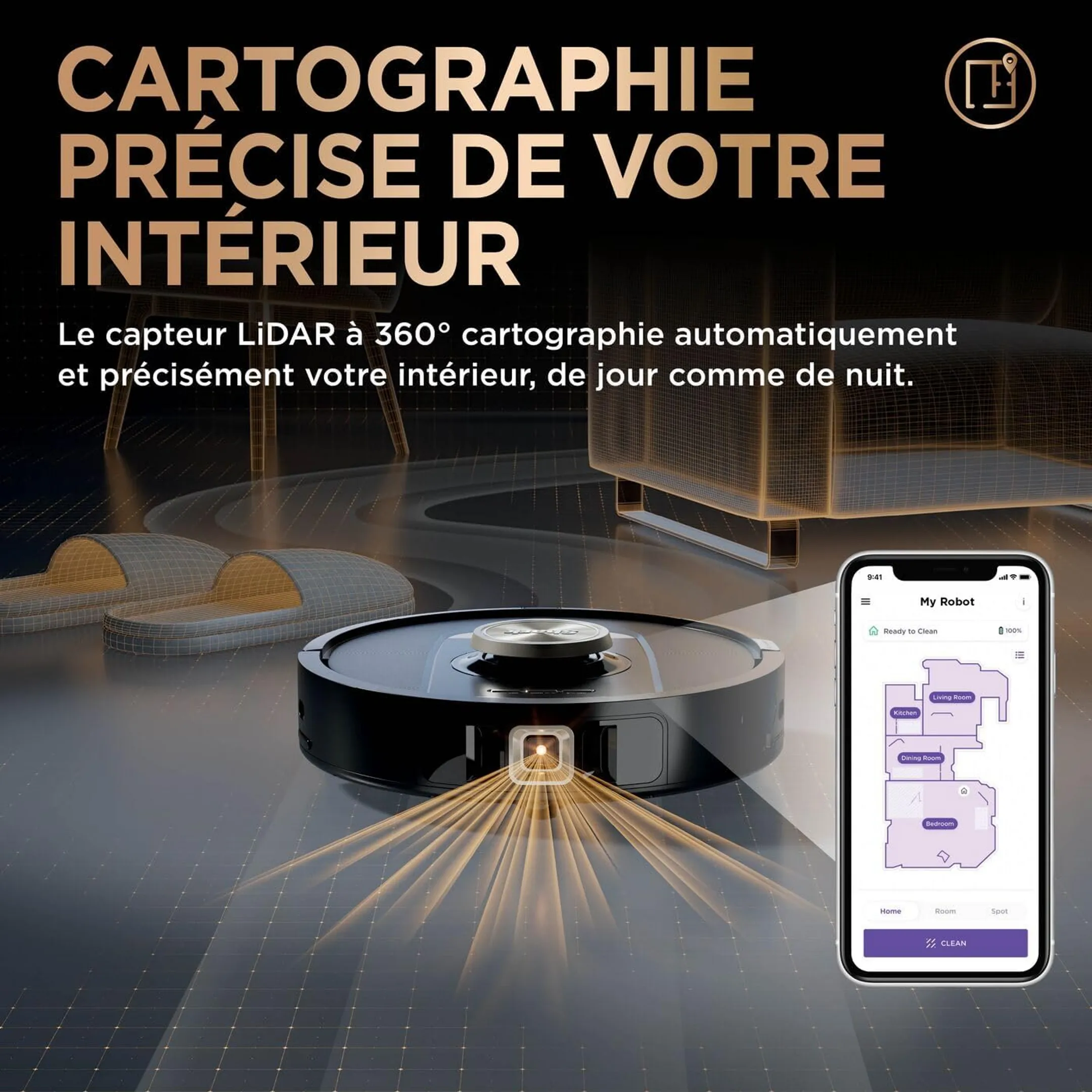 Shark Robot aspirateur laveur Powerdetect NeverTouch Pro RV2800ZEEU - Noir image