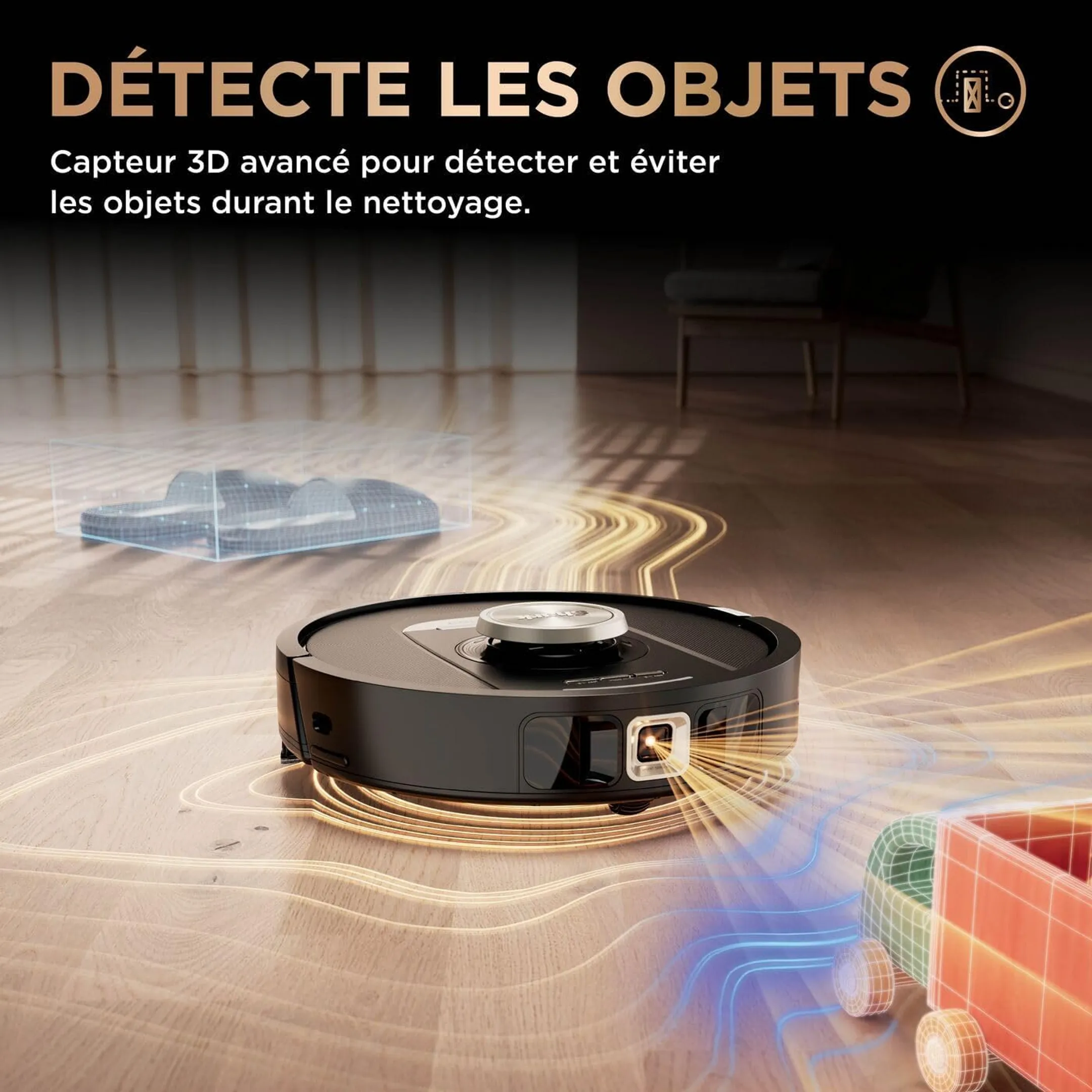 Shark Robot aspirateur laveur Powerdetect NeverTouch Pro RV2800ZEEU - Noir image