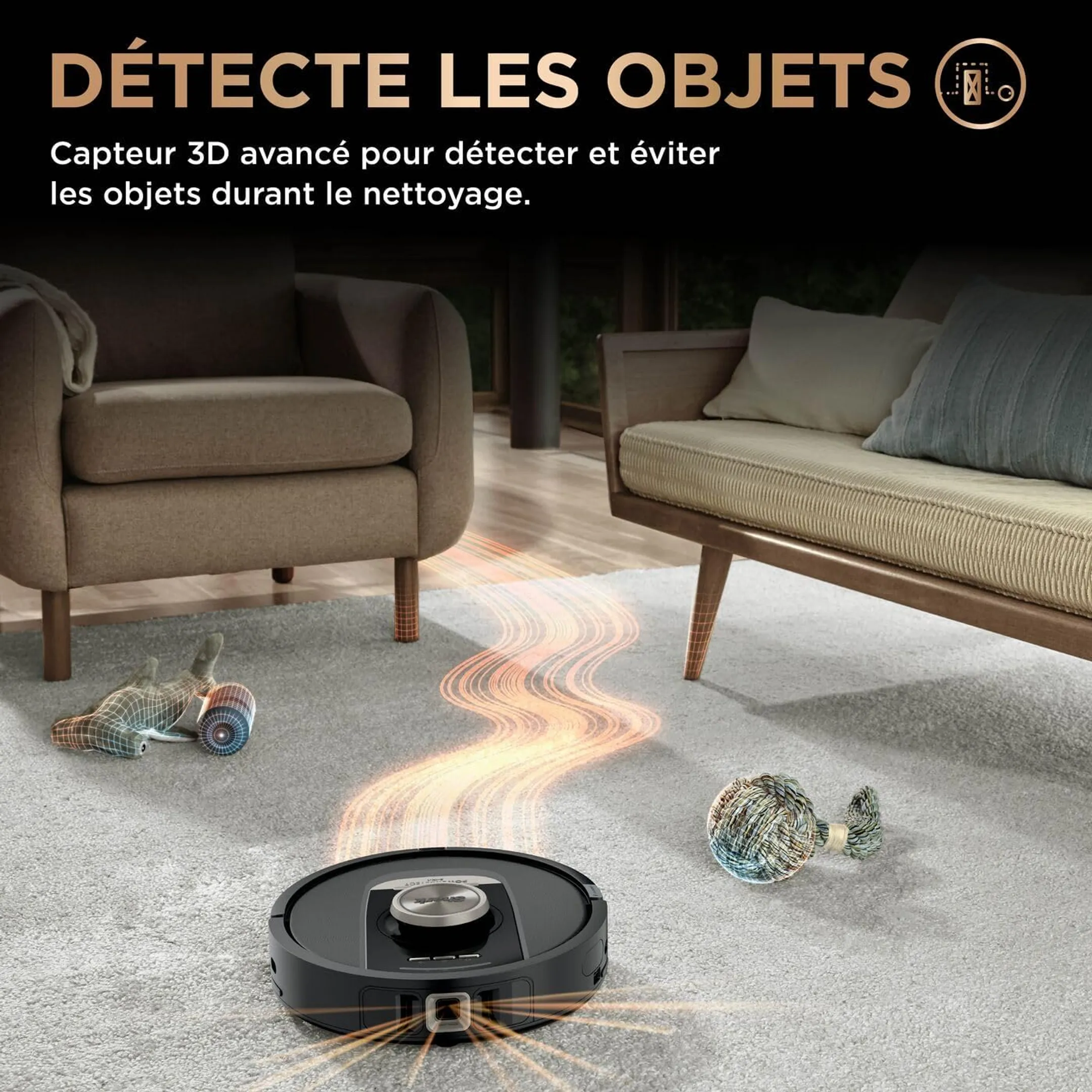 Shark Robot aspirateur laveur Powerdetect NeverTouch Pro RV2800ZEEU - Noir image