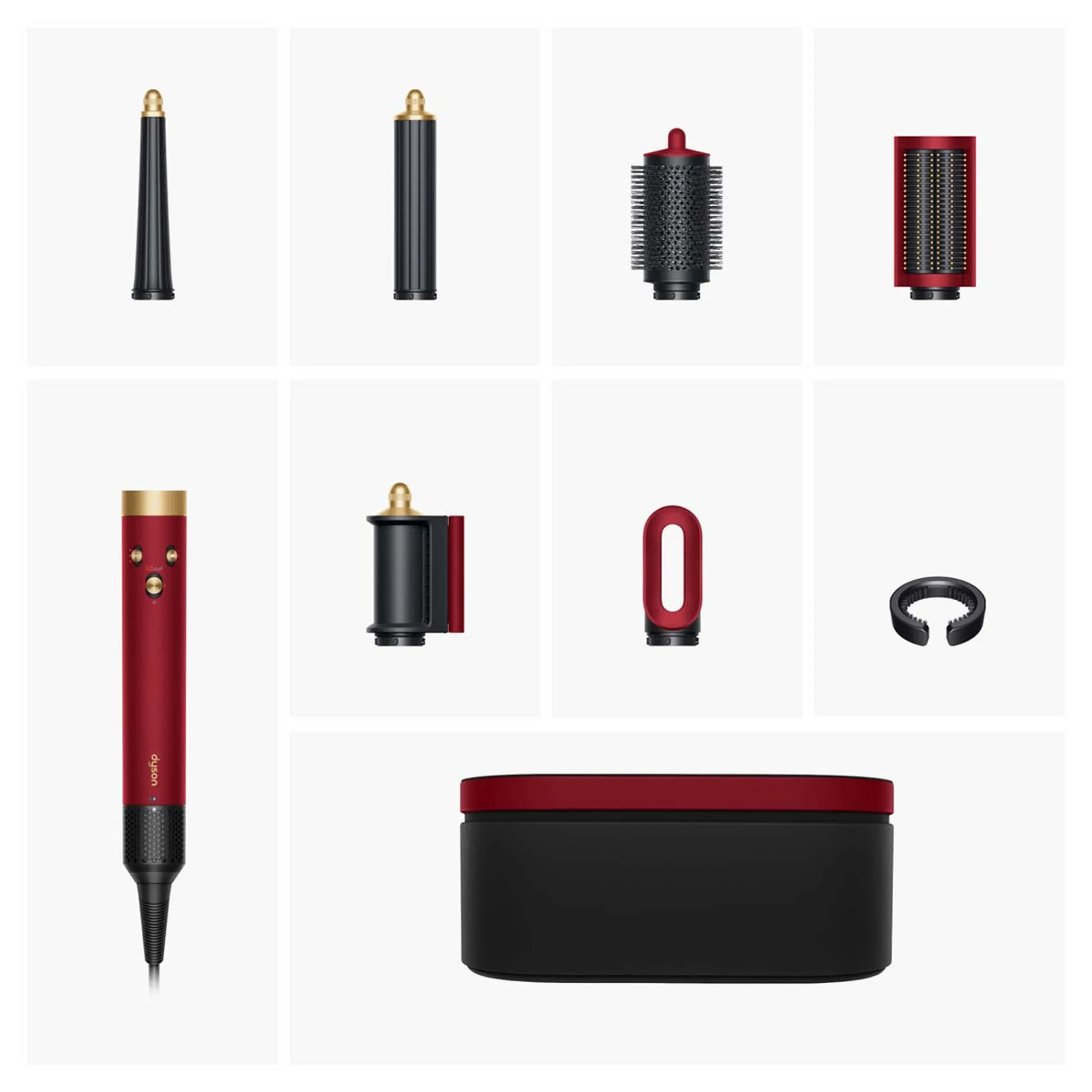 Airwrap i.d. glattes bis welliges Haar Valentinstag-Edition Samt Rot/Gold 