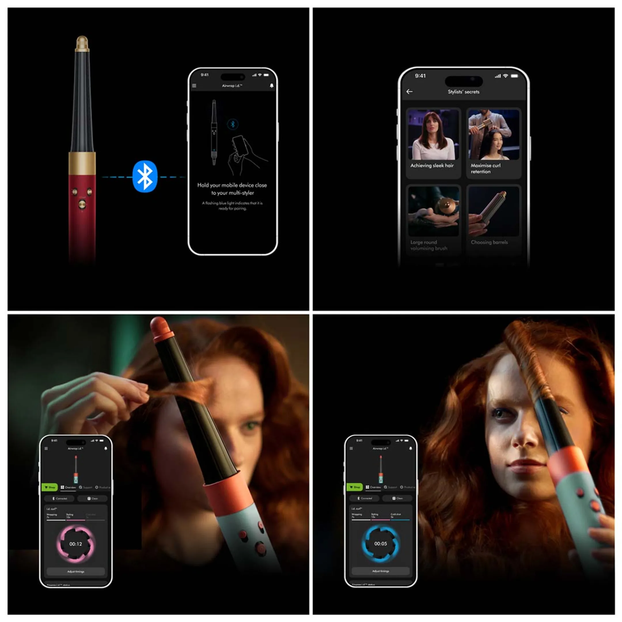 Dyson Airwrap i.d. curly to frizzy hair Valentine's Edition Velvet Red / Gold image