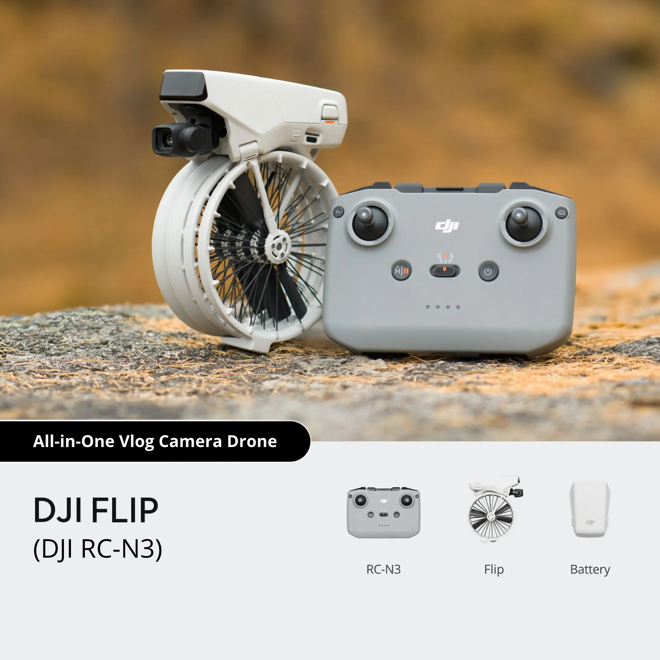 DJI Drone Flip with RC-N3 remote control image