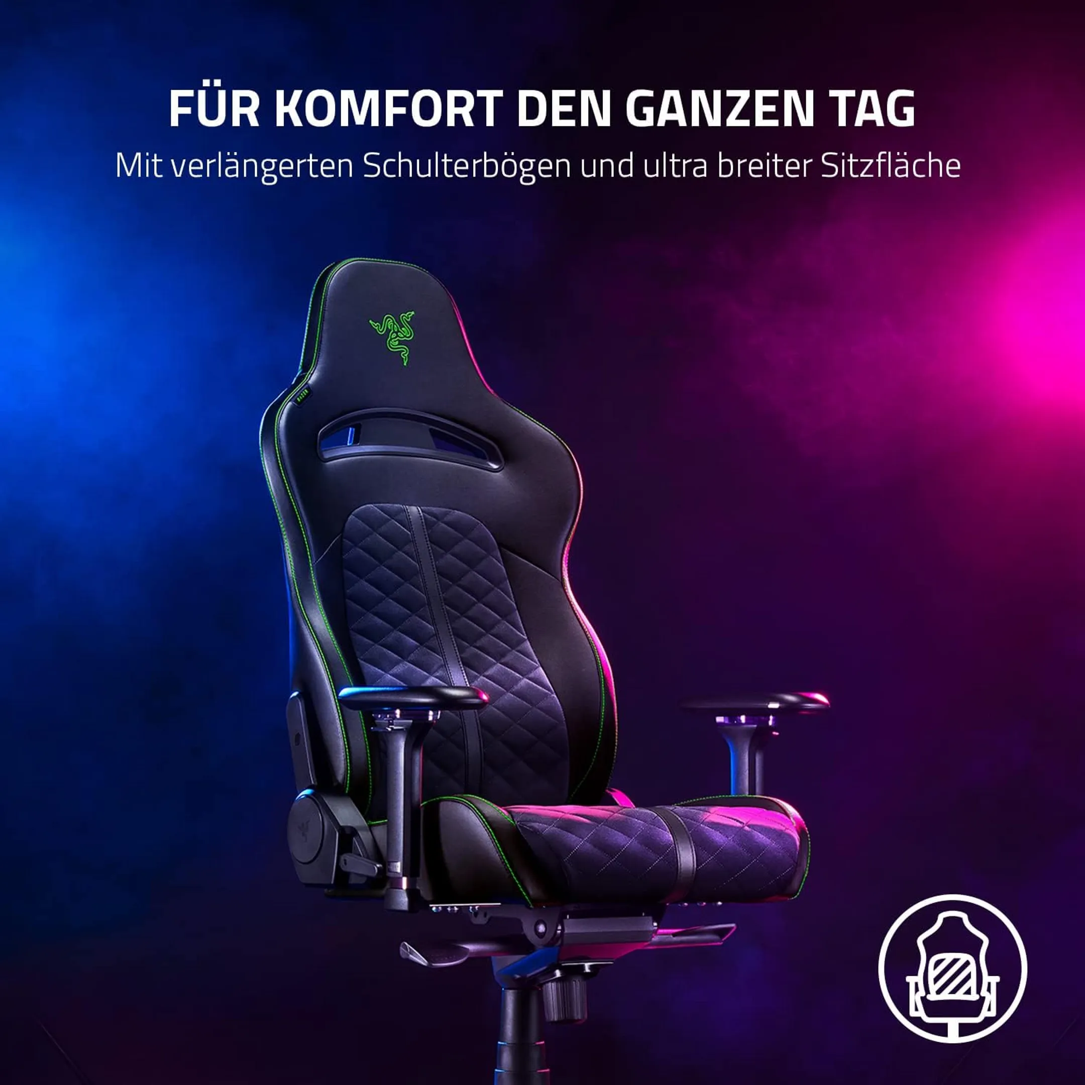 Razer Gaming-Stuhl Enki - Schwarz / Grün image