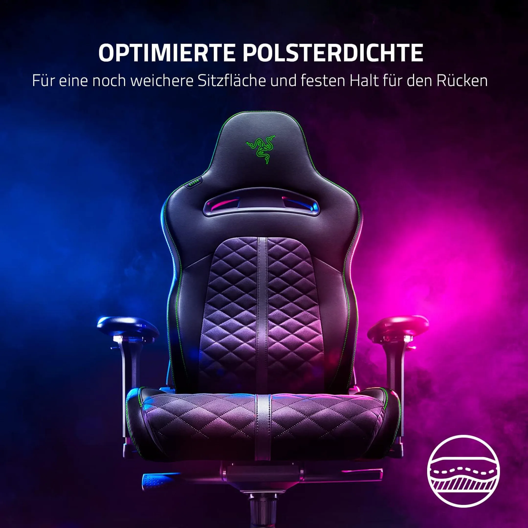 Razer Gaming-Stuhl Enki - Schwarz / Grün image