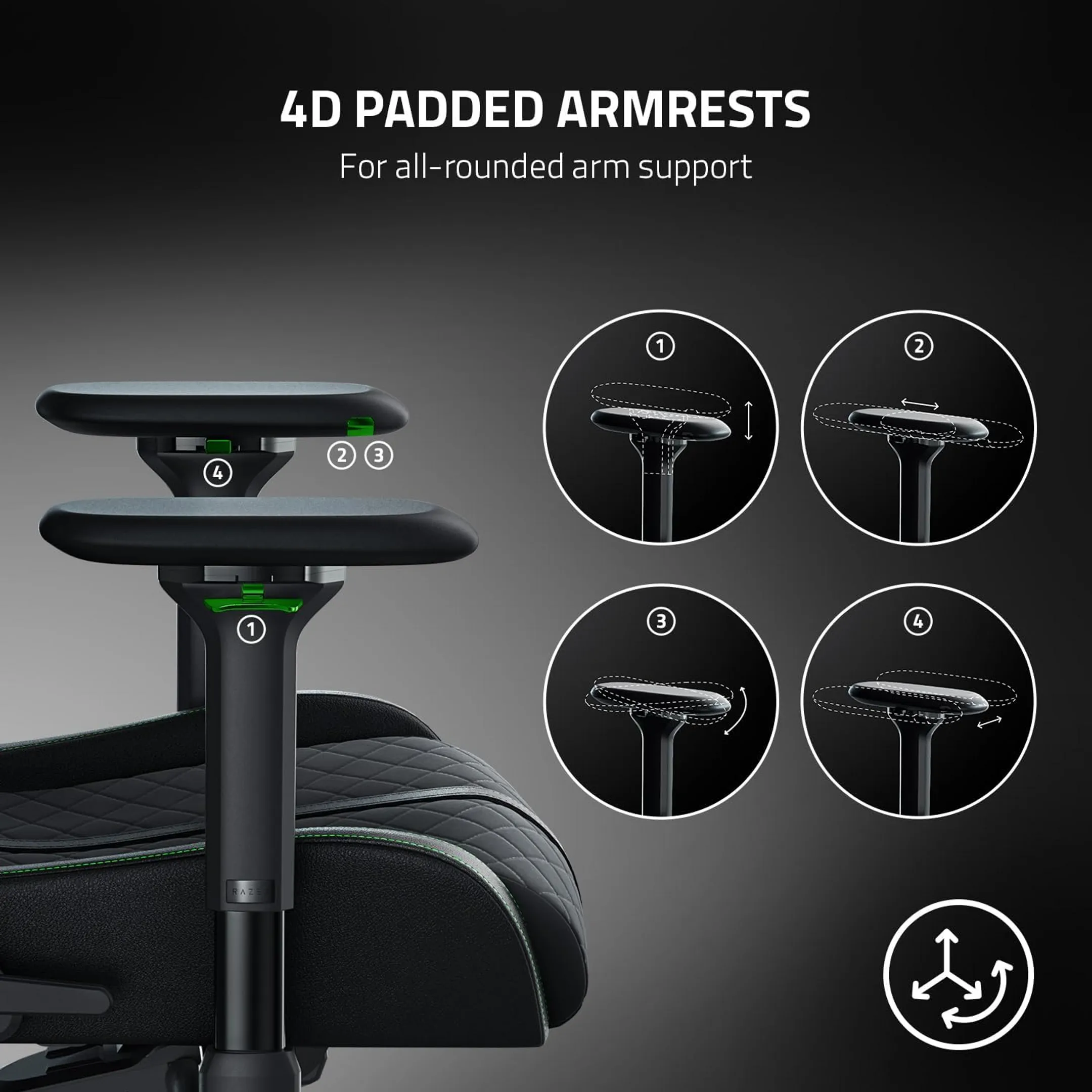 Razer Gaming chair Enki - Black / Green image