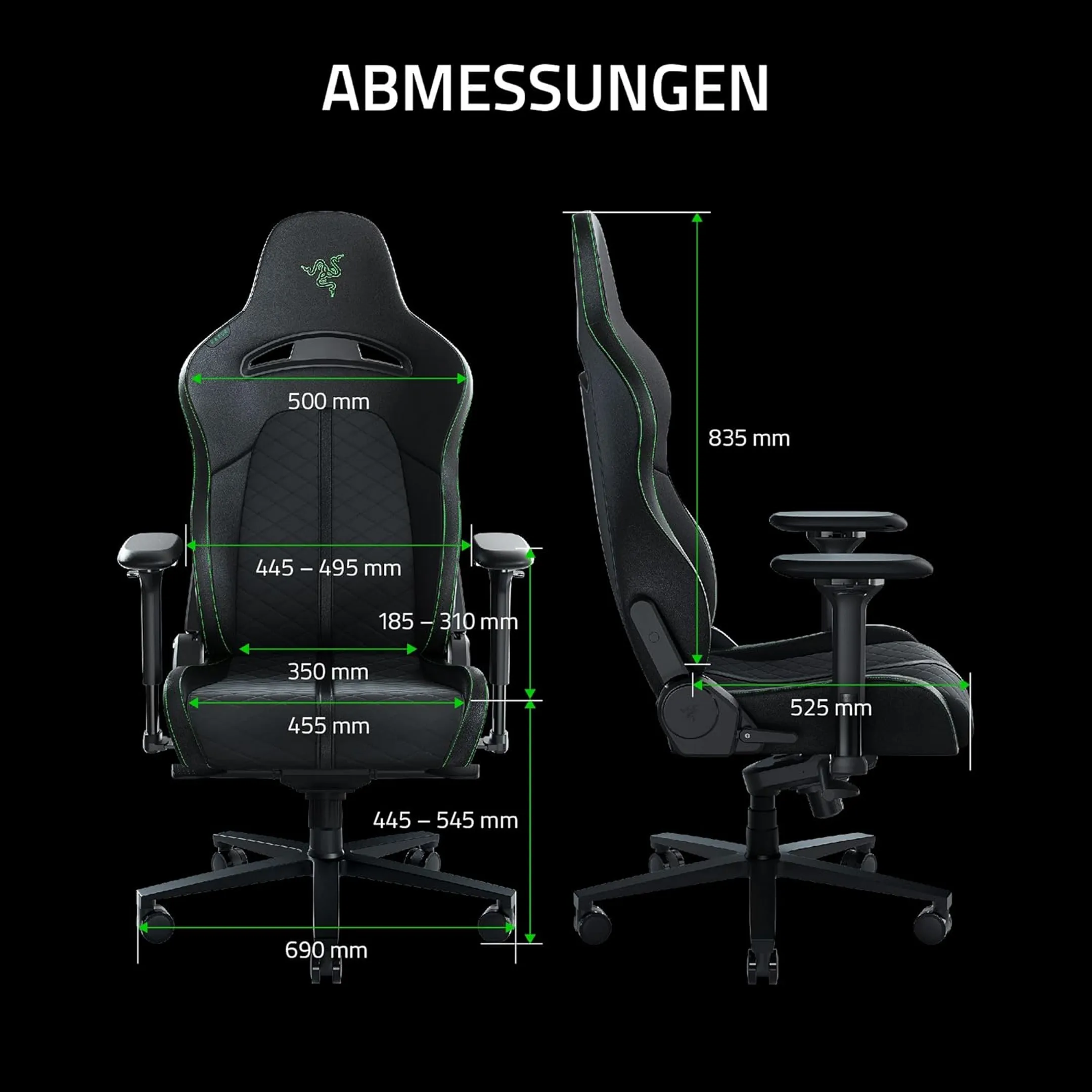Razer Gaming-Stuhl Enki - Schwarz / Grün image
