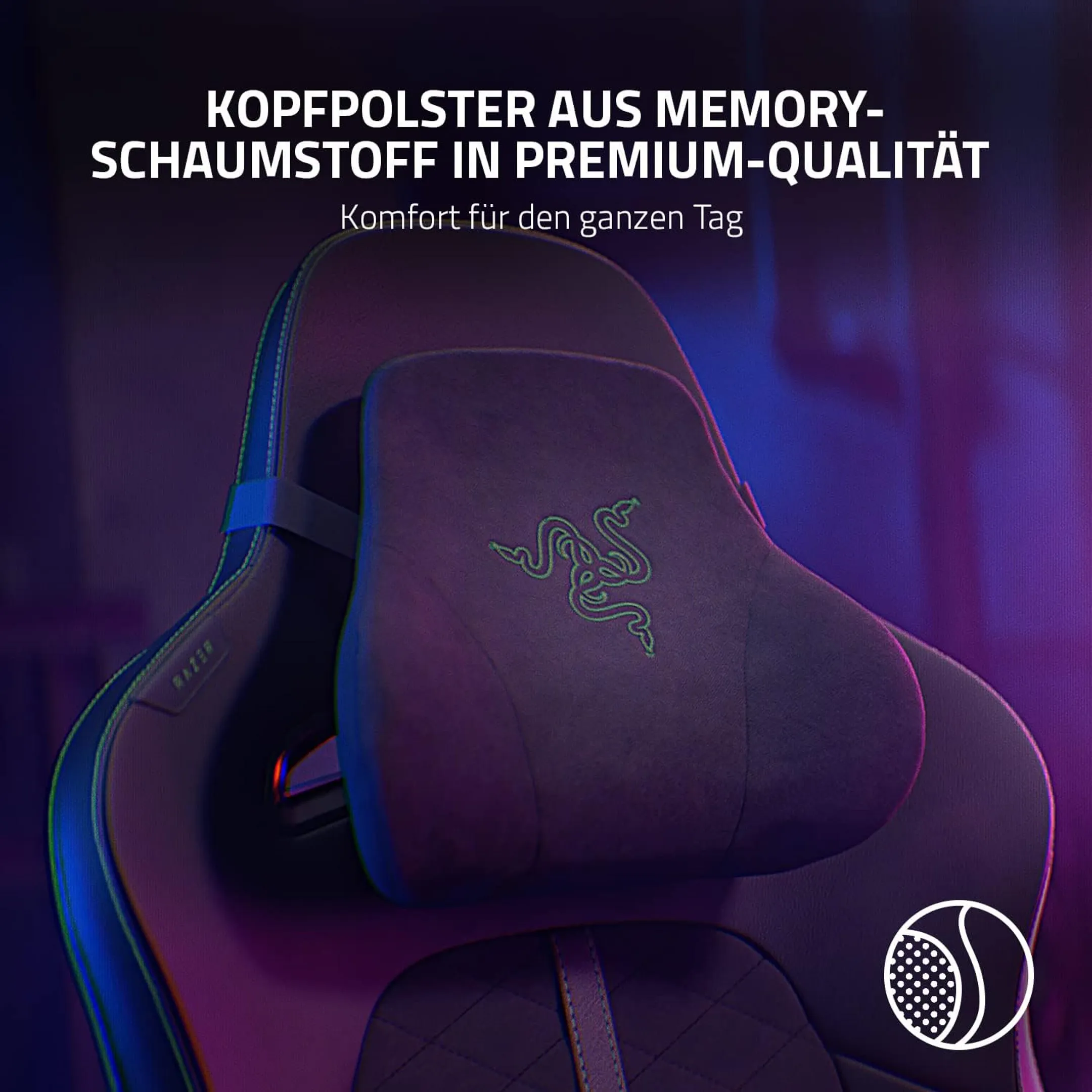 Razer Gaming-Stuhl Enki - Schwarz / Grün image